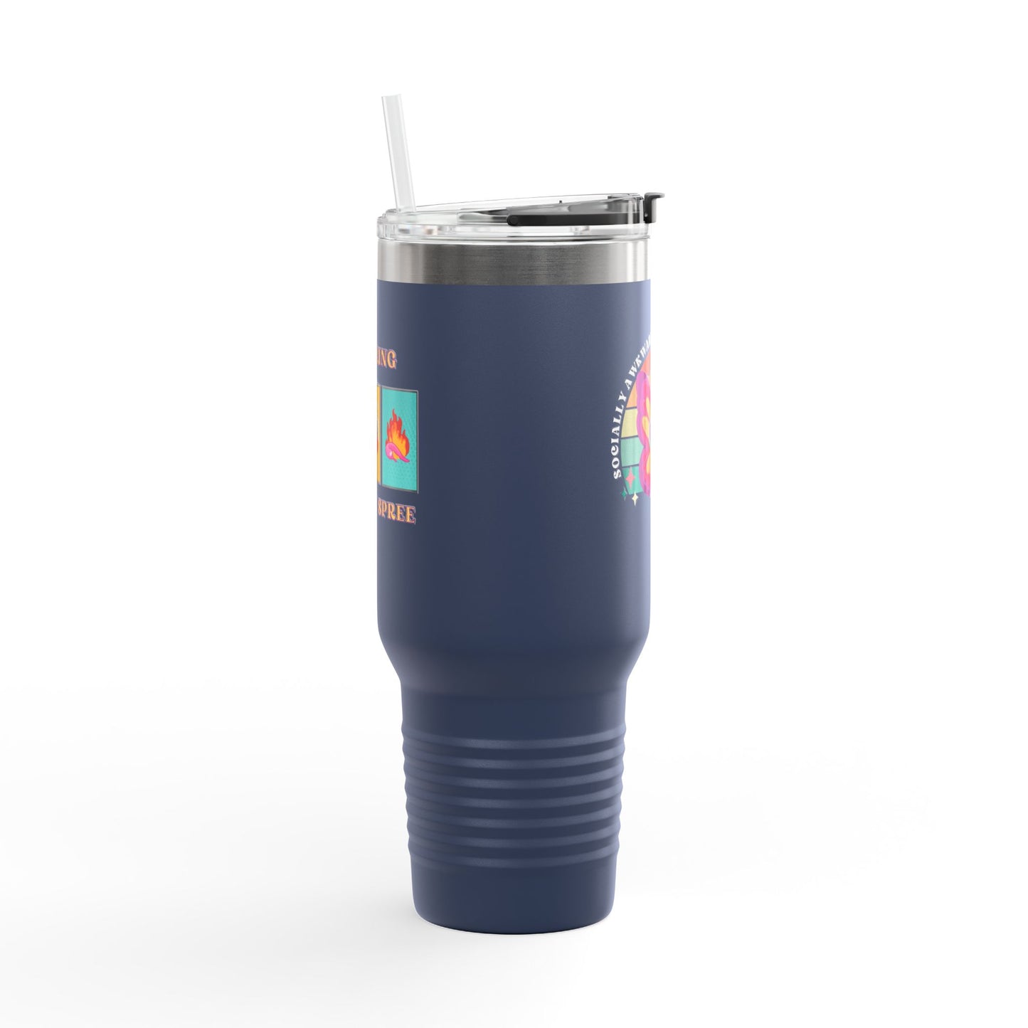 Socially Awkward Butterfly, Insulated Travel Mug, 40oz