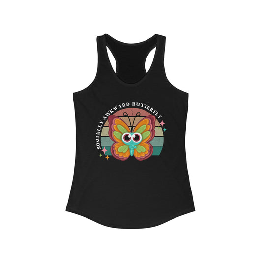 Socially Awkward Butterfly, Women's Ideal Racerback Tank