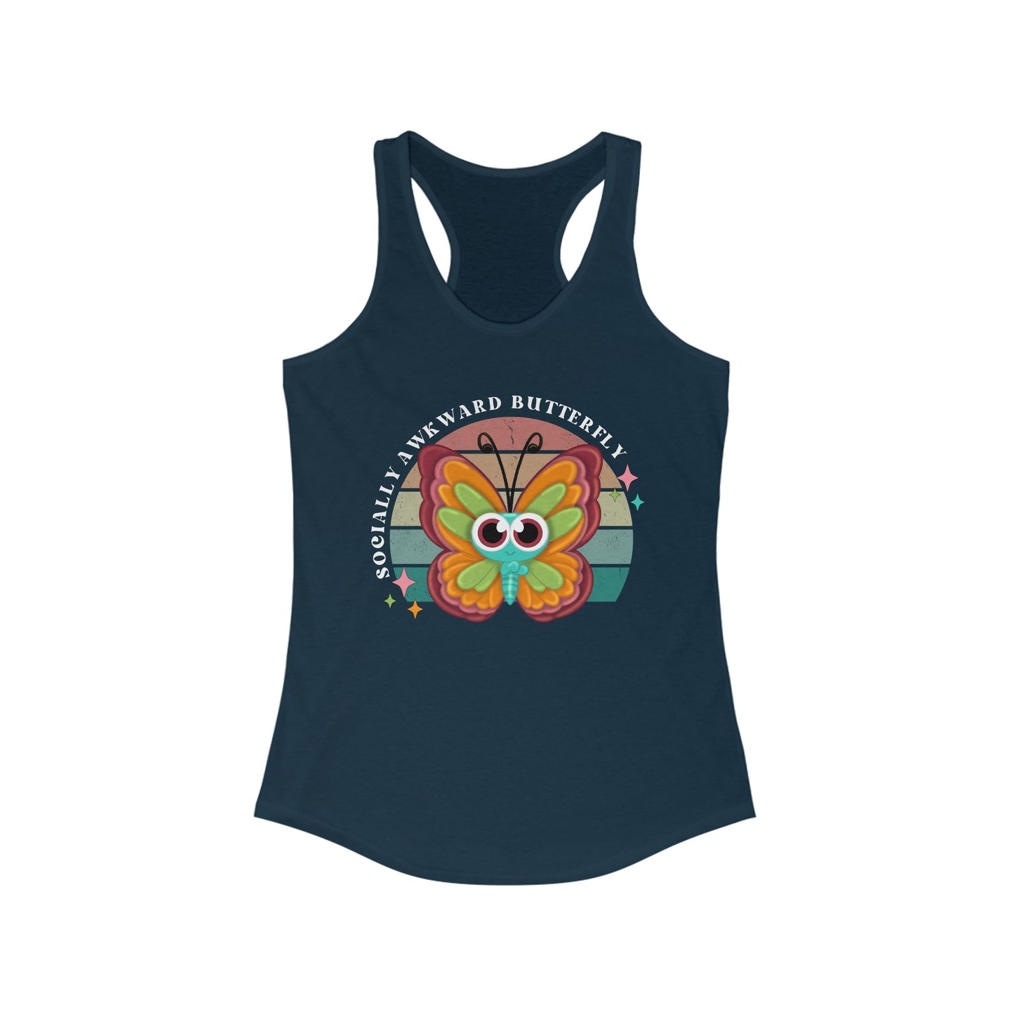 Socially Awkward Butterfly, Women's Ideal Racerback Tank