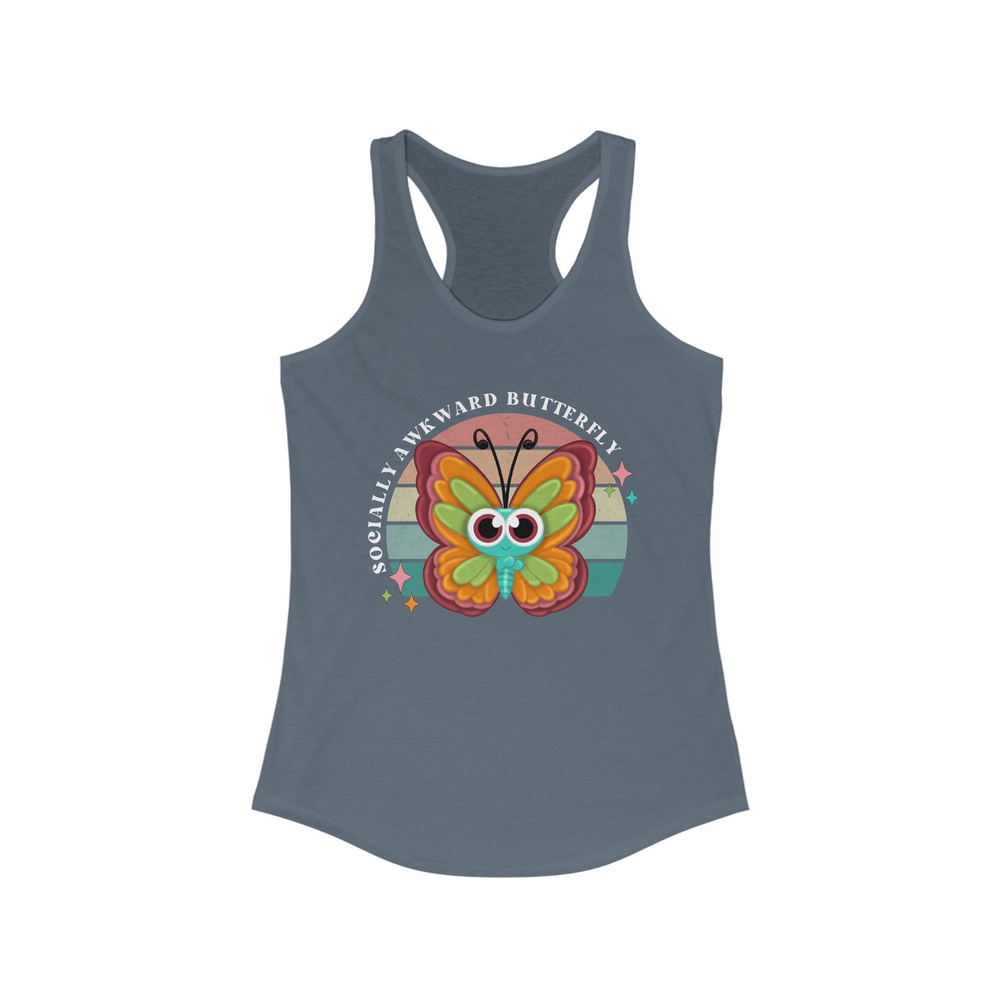Socially Awkward Butterfly, Women's Ideal Racerback Tank