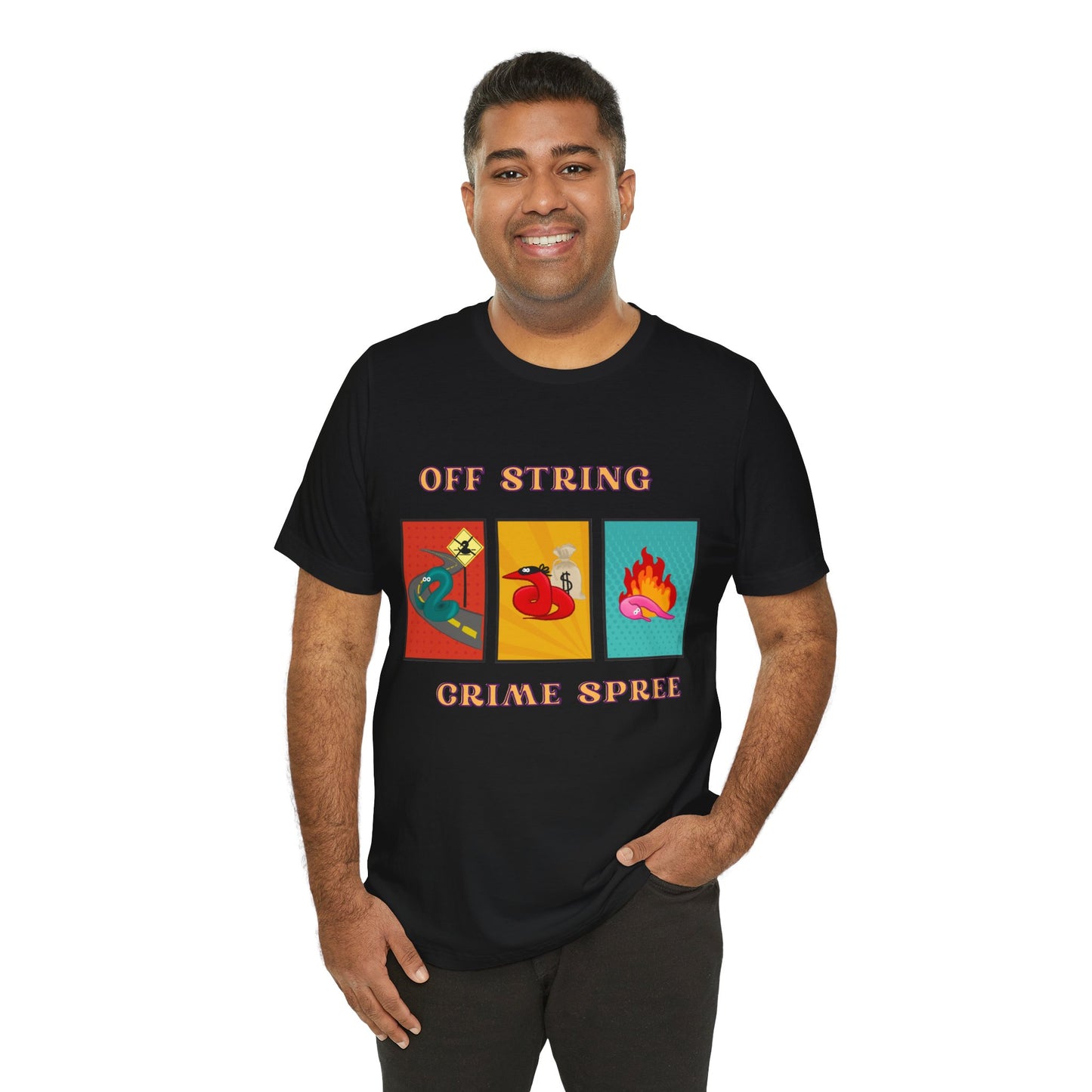 Worm on the String, Worm off the String, Crime Spree, Unisex Jersey Short Sleeve Tee