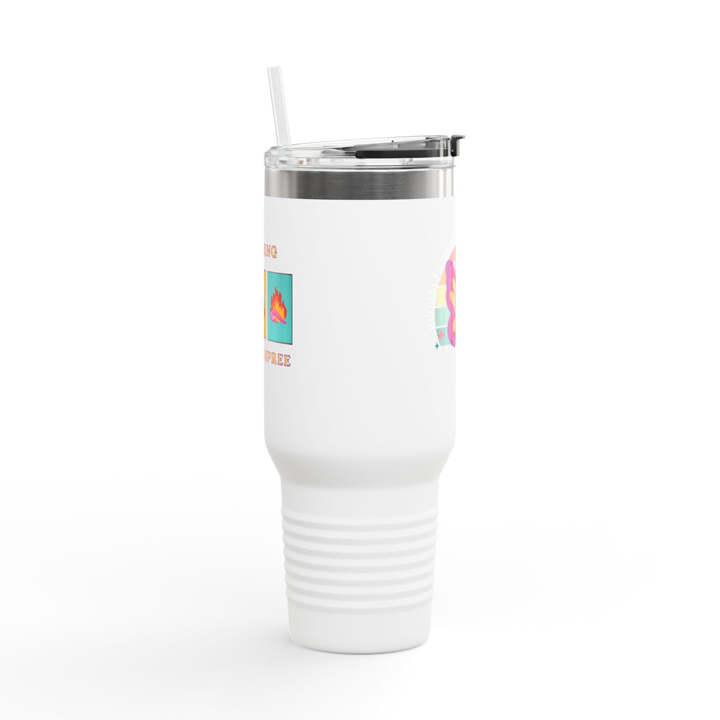 Socially Awkward Butterfly, Insulated Travel Mug, 40oz