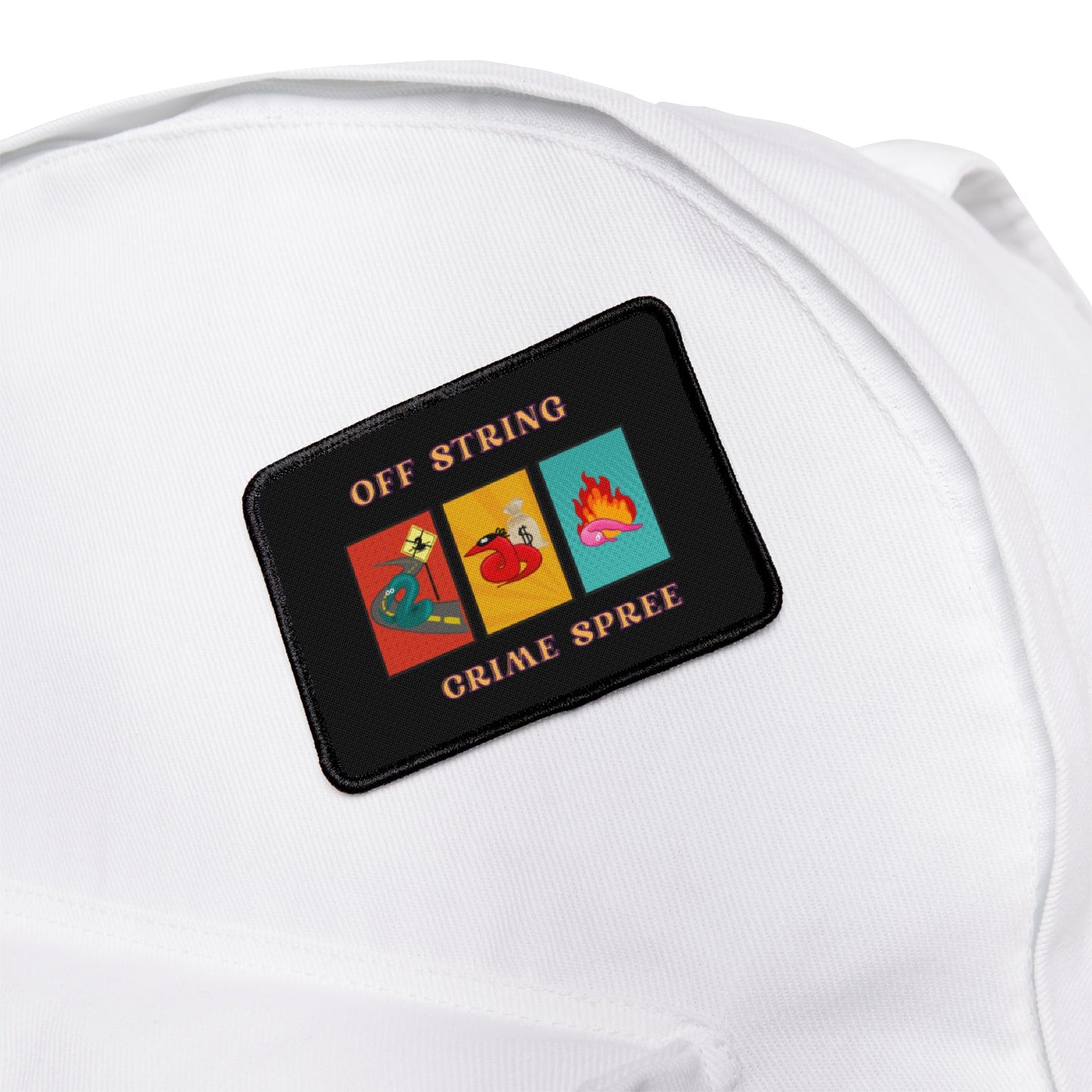 Worm off the String, Crime Spree, Iron-On Patches