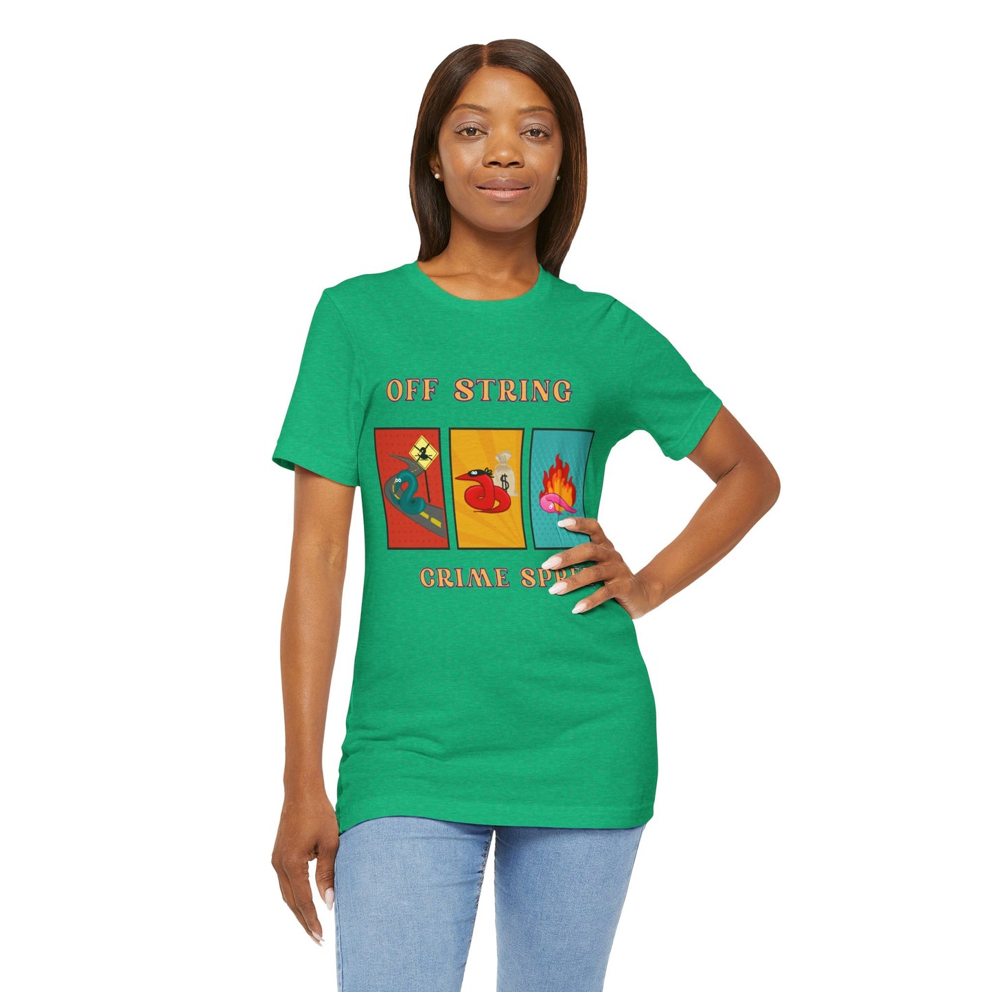 Worm on the String, Worm off the String, Crime Spree, Unisex Jersey Short Sleeve Tee