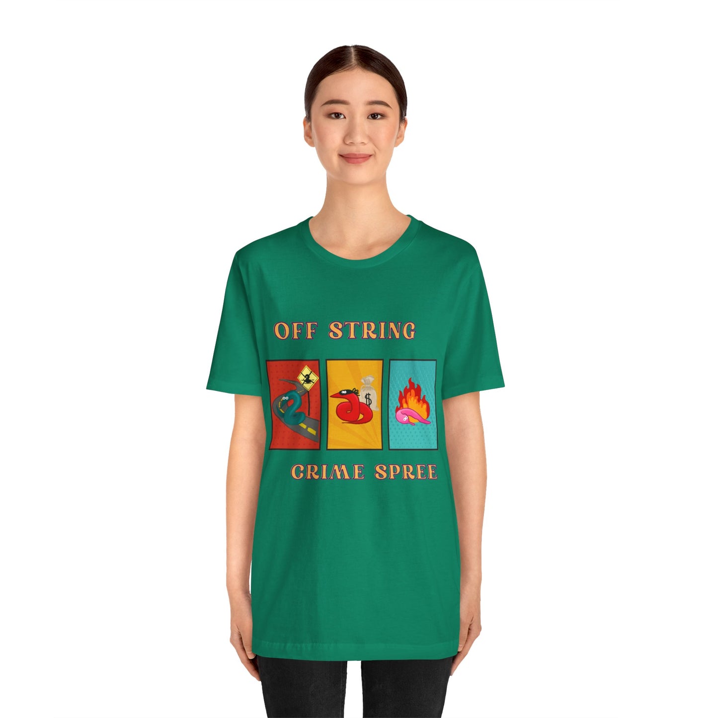 Worm on the String, Worm off the String, Crime Spree, Unisex Jersey Short Sleeve Tee
