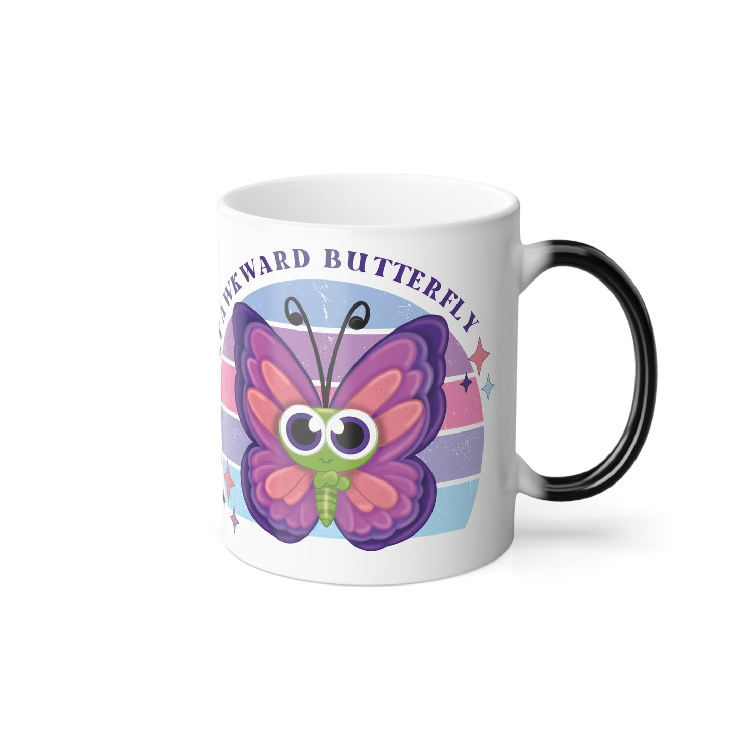 Socially Awkward Butterfly, Color Morphing Mug, coffee cup, 11oz