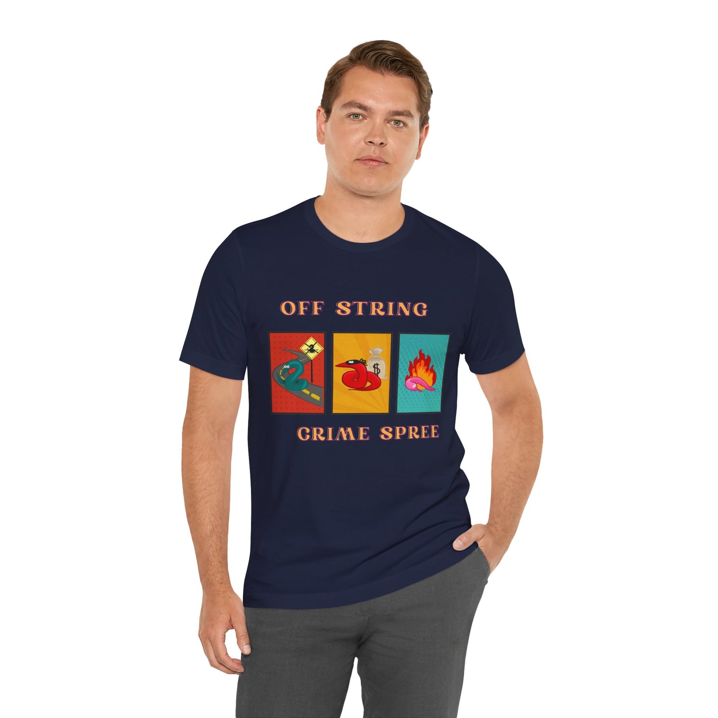 Worm on the String, Worm off the String, Crime Spree, Unisex Jersey Short Sleeve Tee