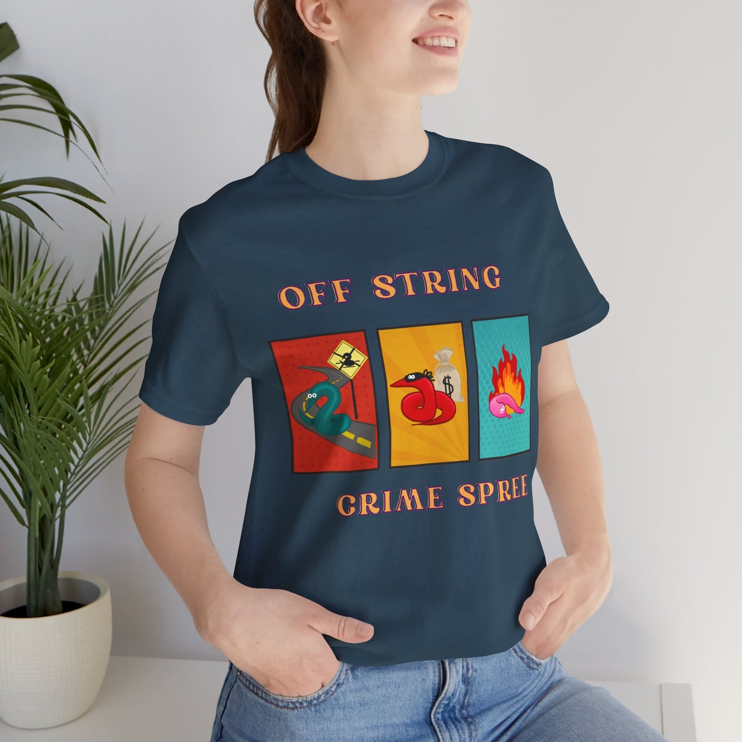 Worm on the String, Worm off the String, Crime Spree, Unisex Jersey Short Sleeve Tee