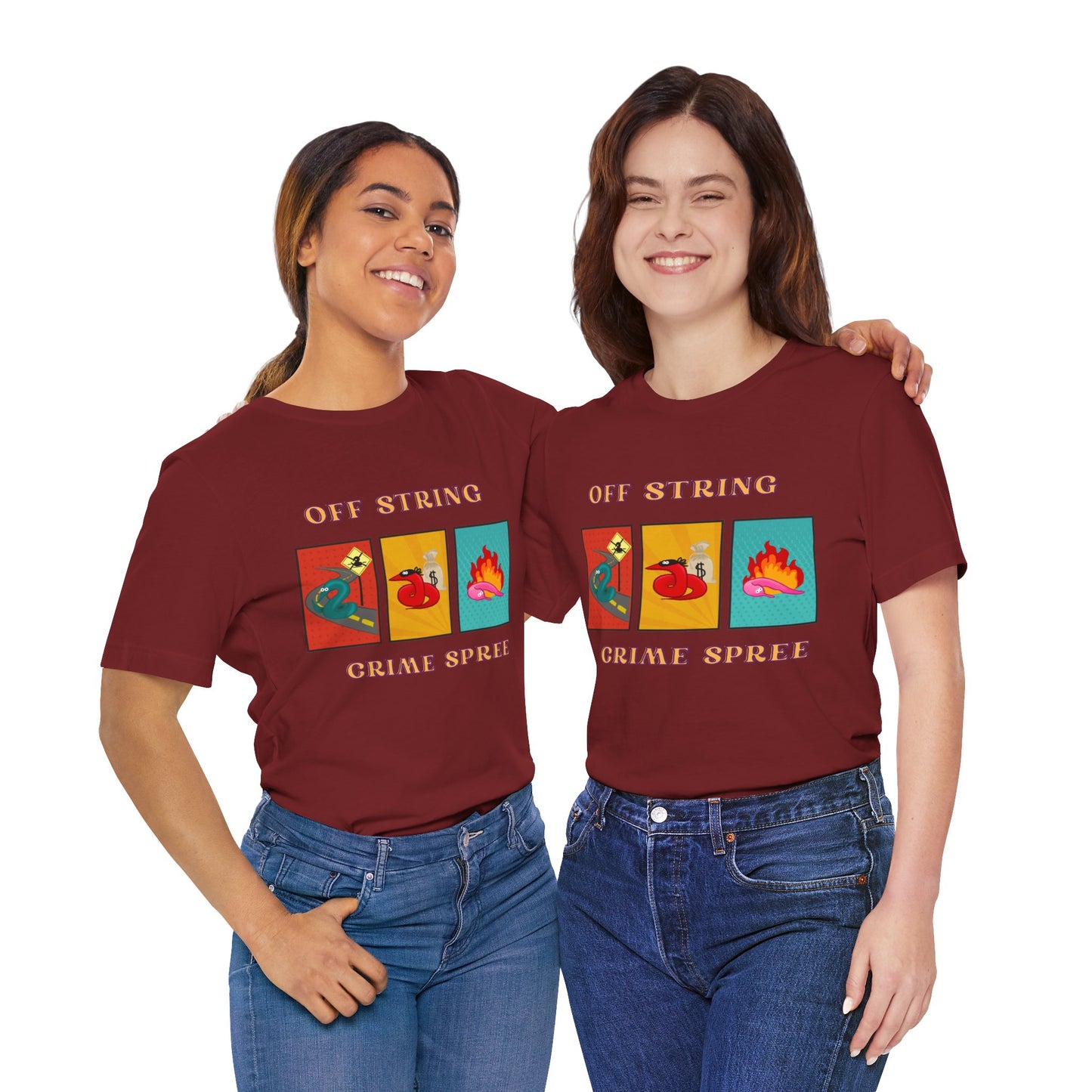 Worm on the String, Worm off the String, Crime Spree, Unisex Jersey Short Sleeve Tee