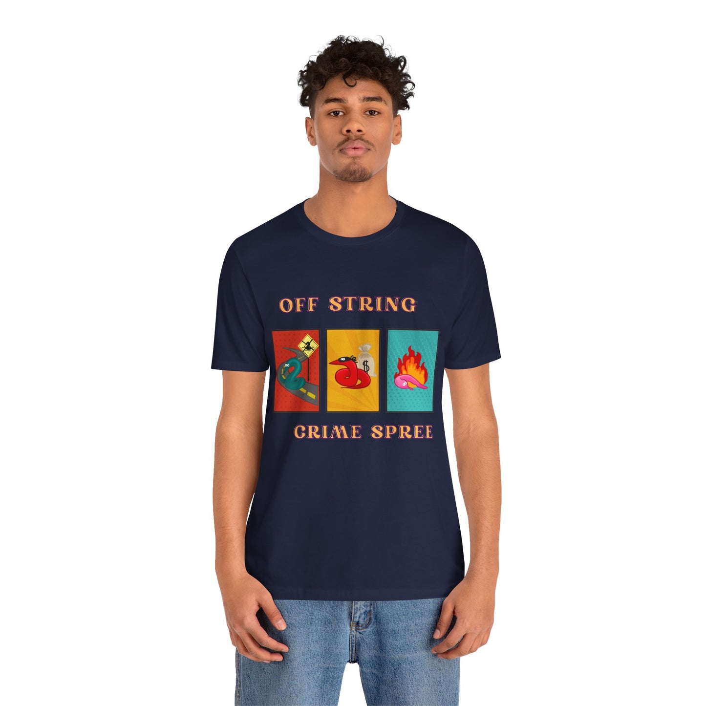 Worm on the String, Worm off the String, Crime Spree, Unisex Jersey Short Sleeve Tee