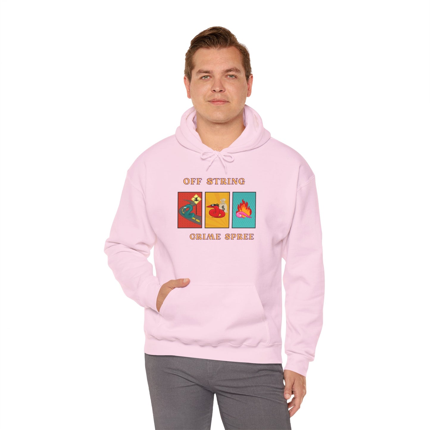 Worm off the String, Crime Spree, Unisex Heavy Blend™ Hooded Sweatshirt