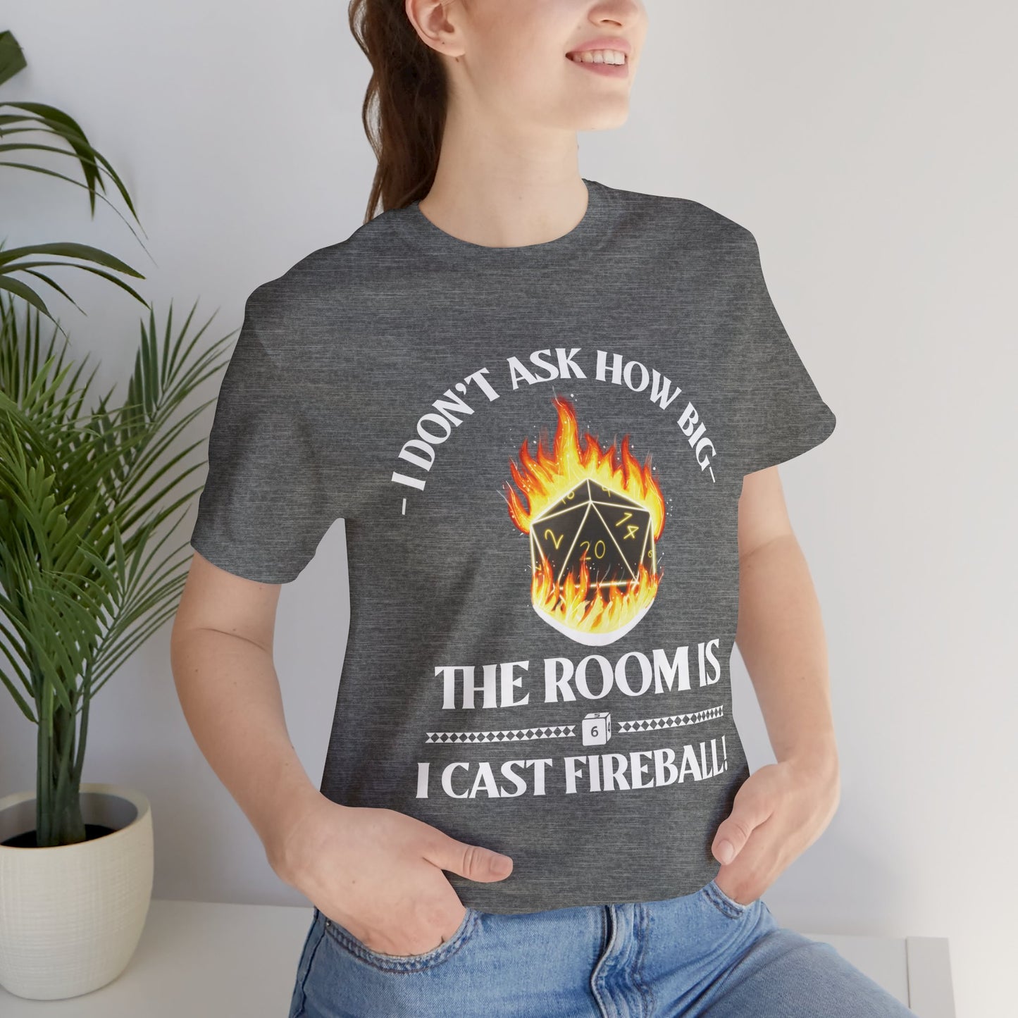 DnD, D&D, Cast fireball Unisex Tee, Introvert Meme Shirt, Funny Graphic Tee, Sarcastic T-Shirt, Humorous Top, Hilarious Quote Tee