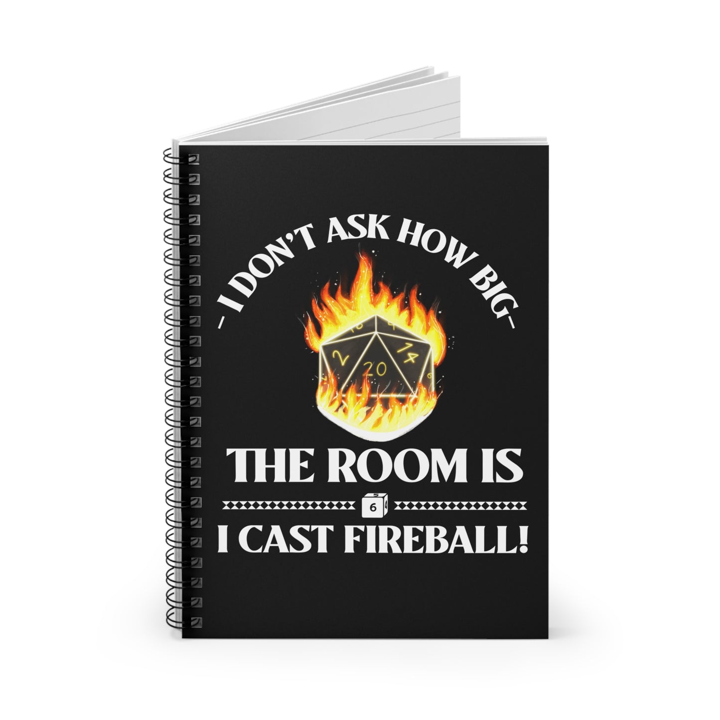 Spell Cast Fireball Spiral Notebook - Ruled Line