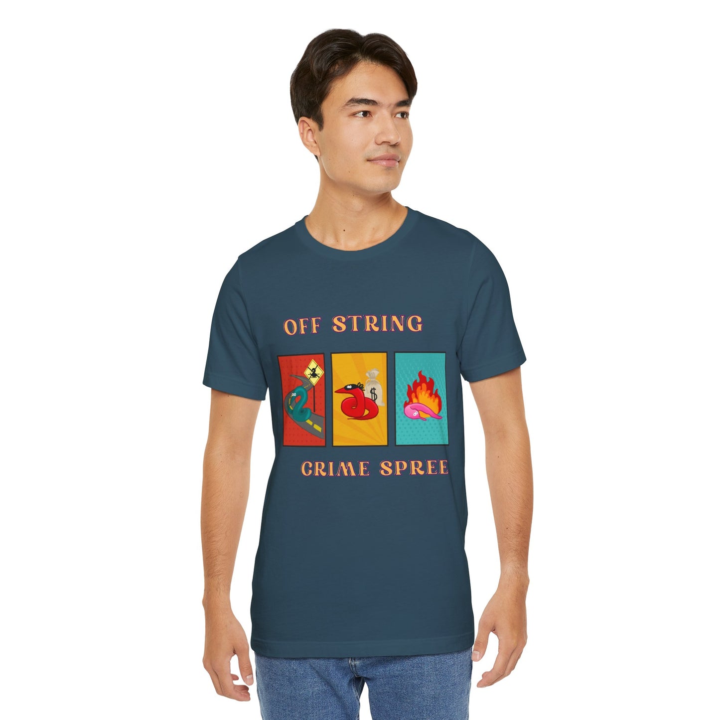 Worm on the String, Worm off the String, Crime Spree, Unisex Jersey Short Sleeve Tee