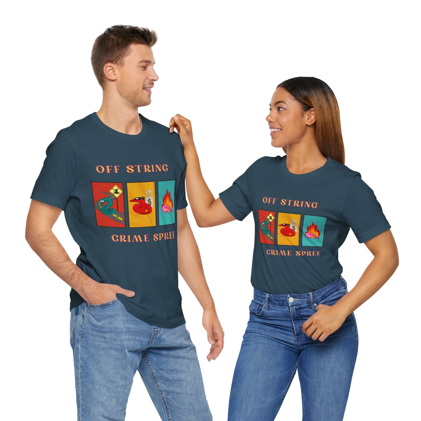 Worm on the String, Worm off the String, Crime Spree, Unisex Jersey Short Sleeve Tee