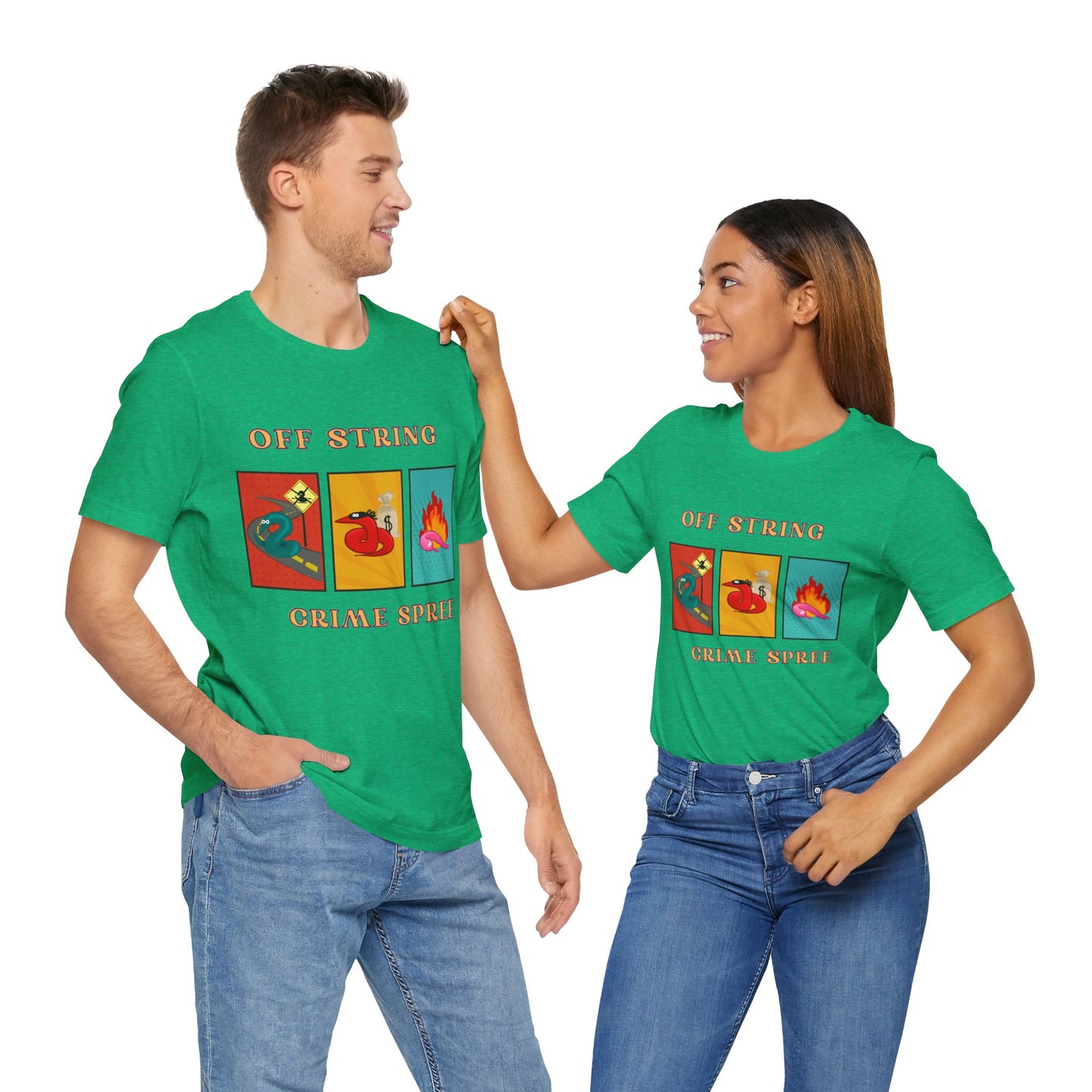 Worm on the String, Worm off the String, Crime Spree, Unisex Jersey Short Sleeve Tee