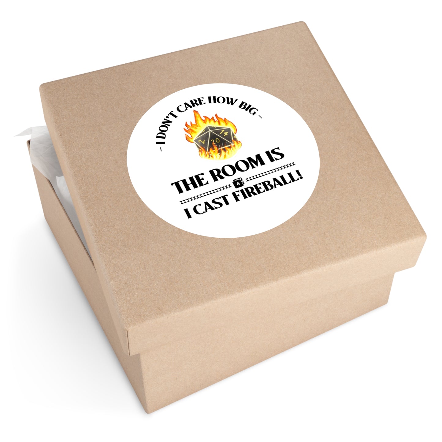 Sticker Set: D&D Cast Fireball Round Stickers