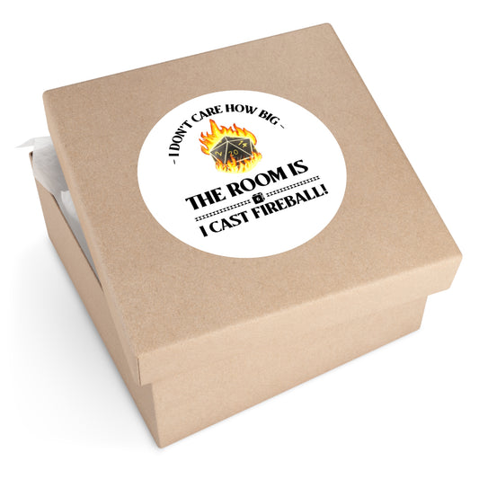 Sticker Set: D&D Cast Fireball Round Stickers