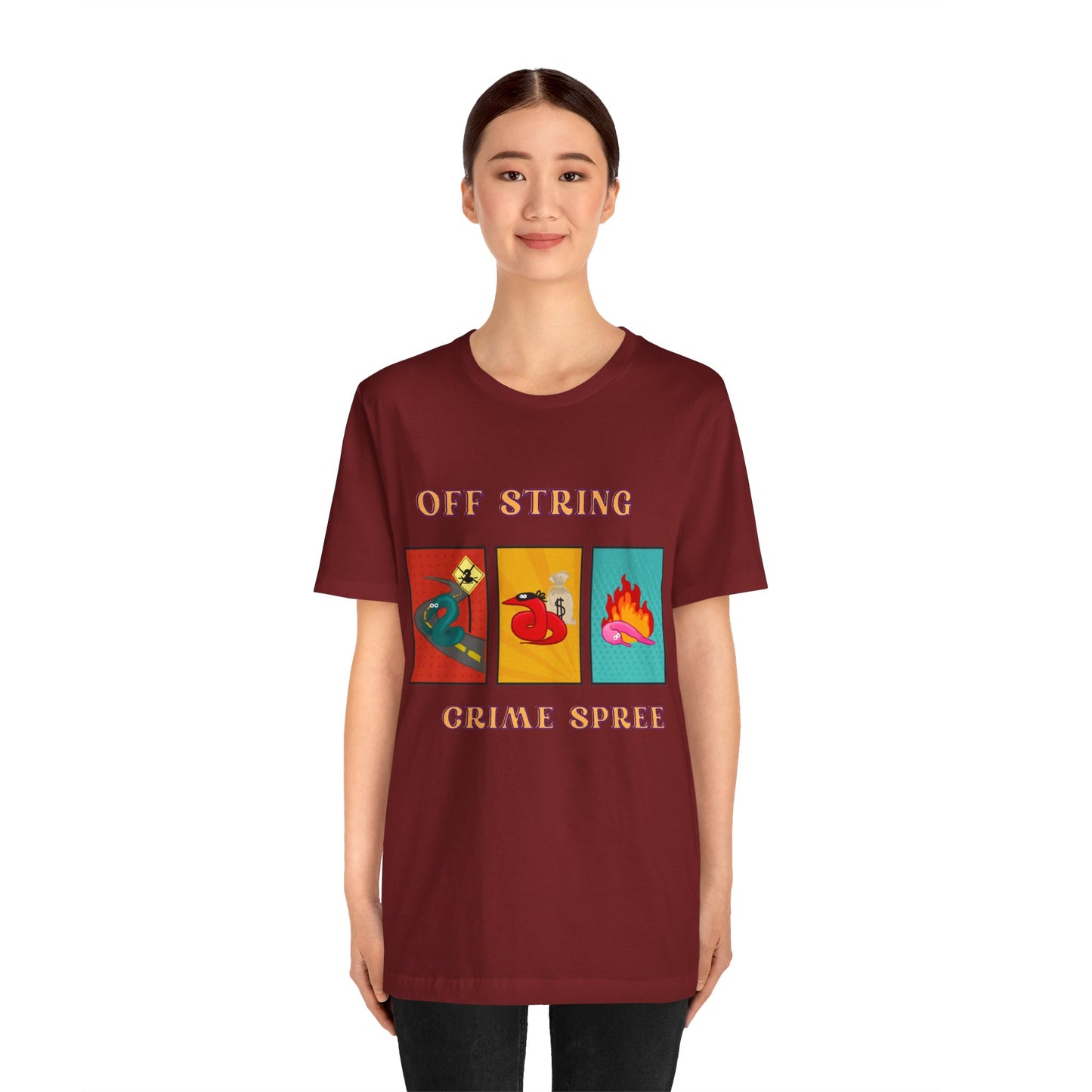 Worm on the String, Worm off the String, Crime Spree, Unisex Jersey Short Sleeve Tee