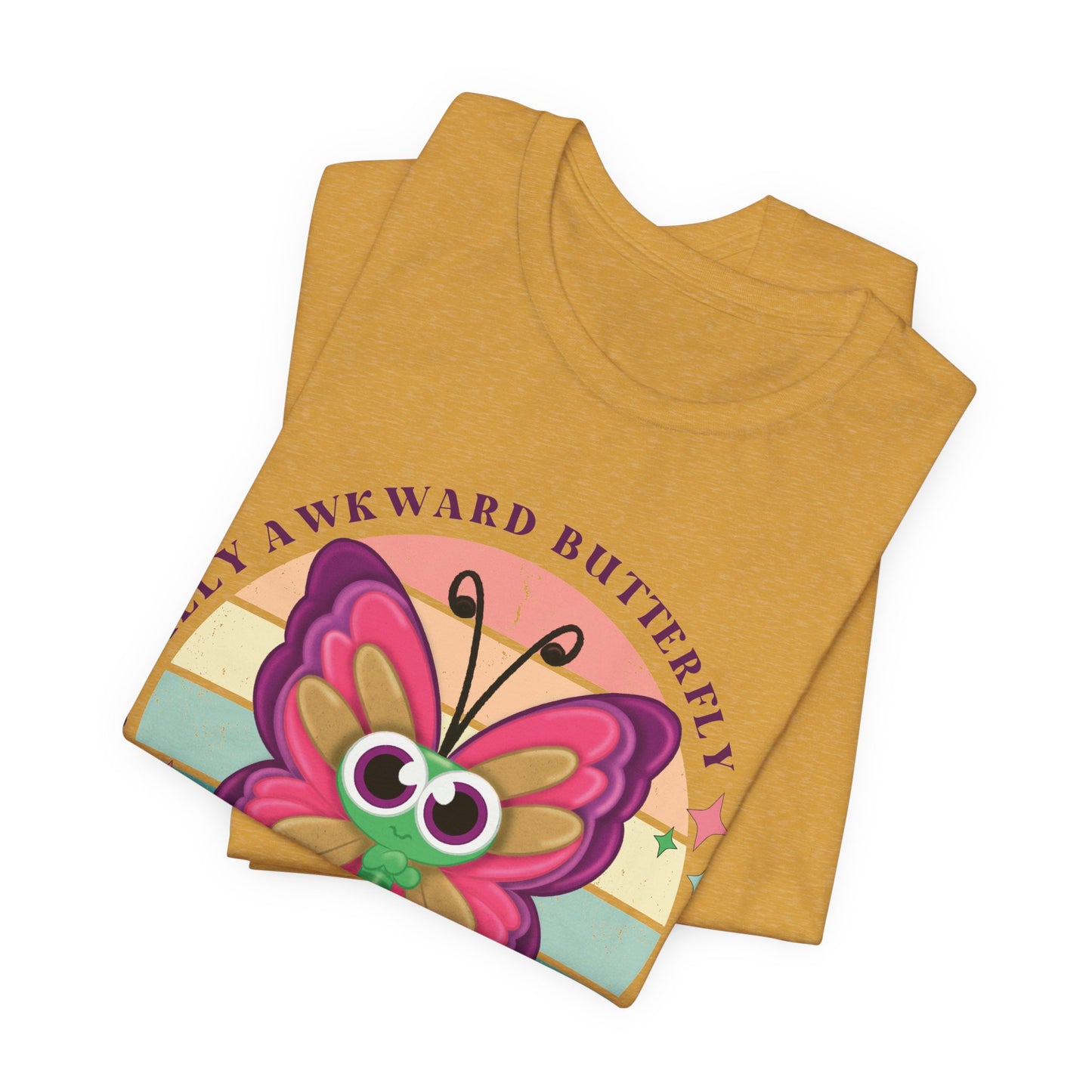 Socially Awkward Butterfly Unisex Tee, Introvert Meme Shirt, Funny Graphic Tee, Sarcastic T-Shirt, Humorous Top, Hilarious Quote Tee