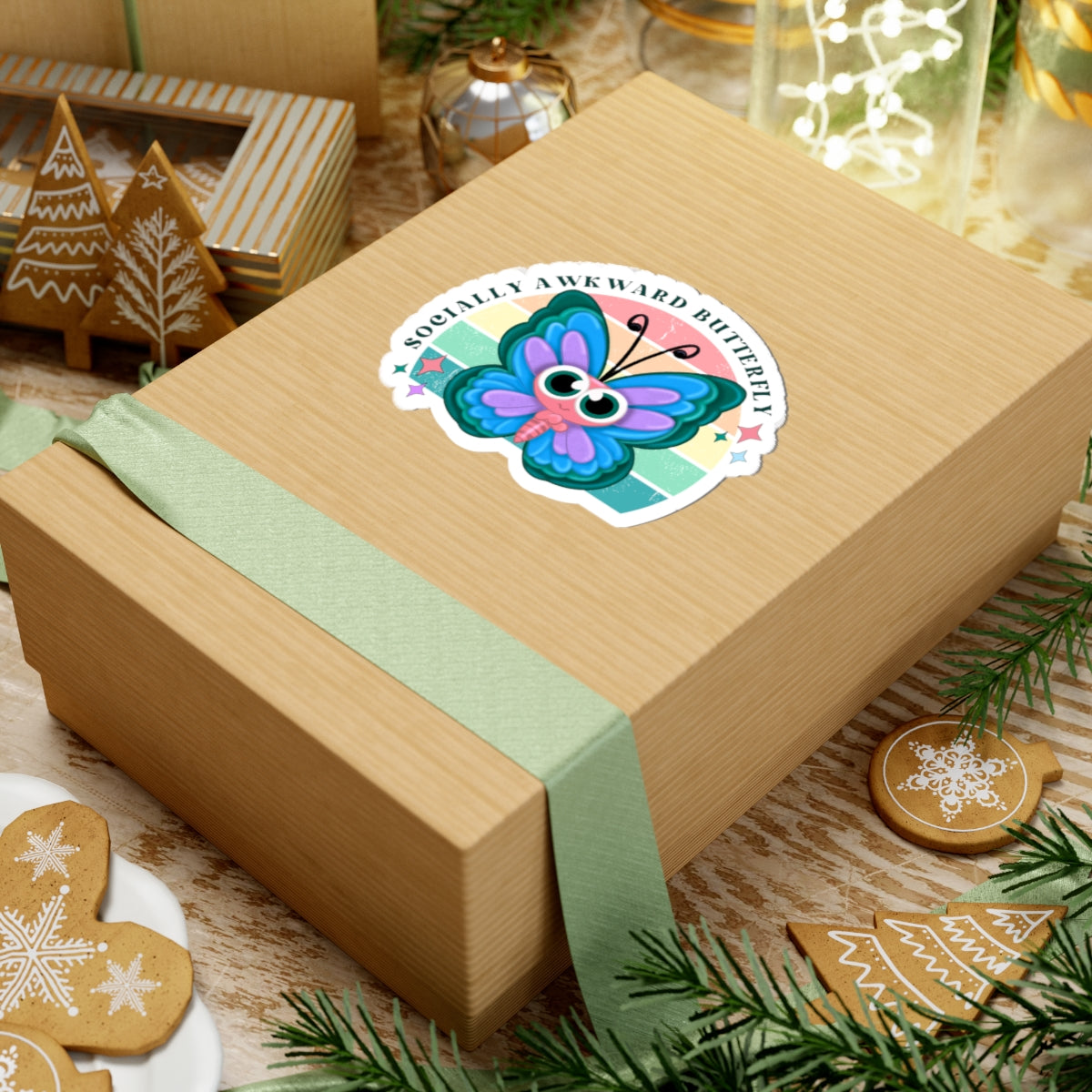 Socially Awkward Butterfly Sticker Decal