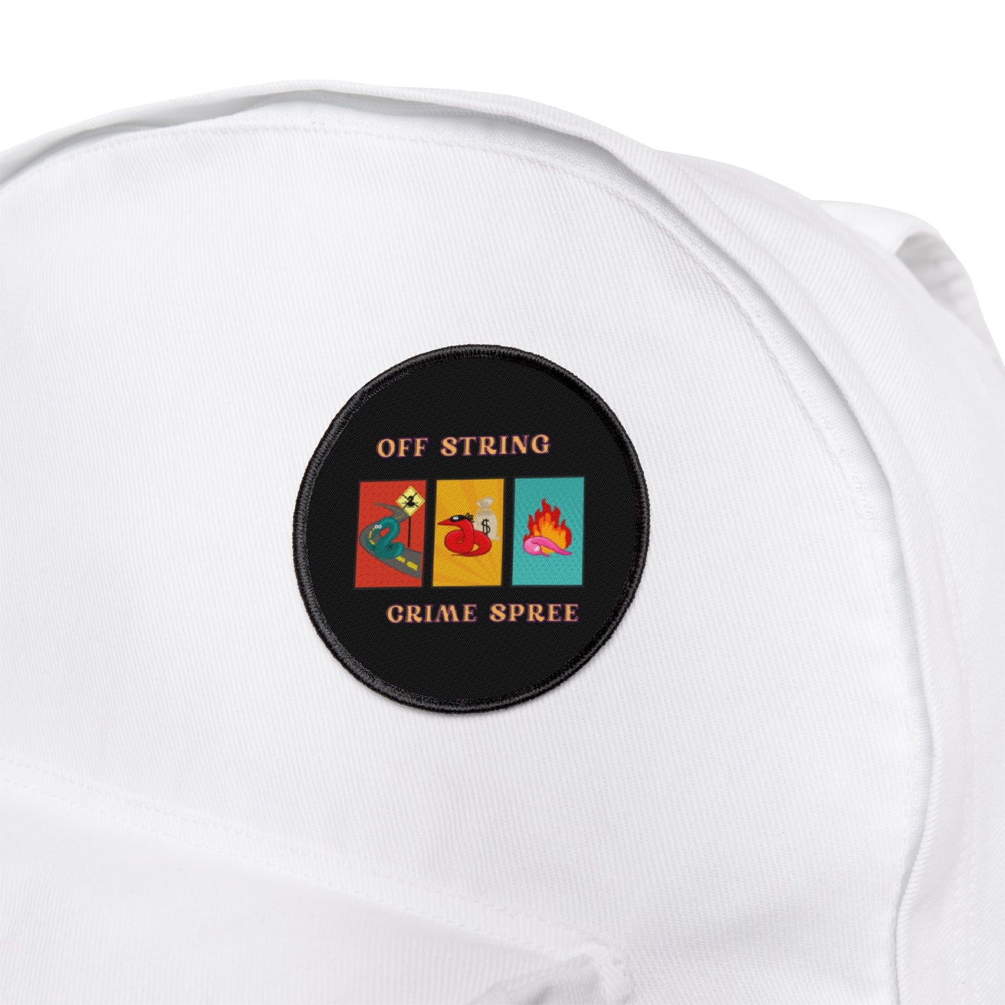 Worm off the String, Crime Spree, Iron-On Patches