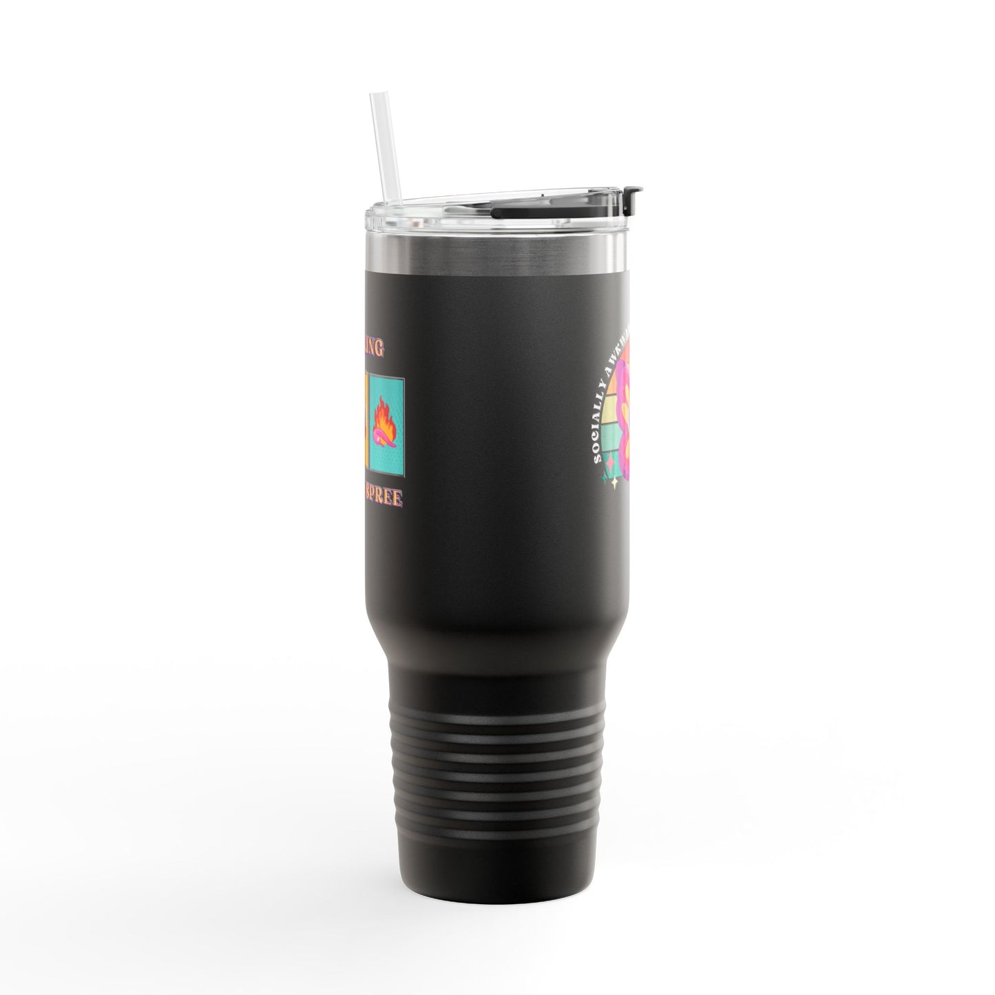 Socially Awkward Butterfly, Insulated Travel Mug, 40oz