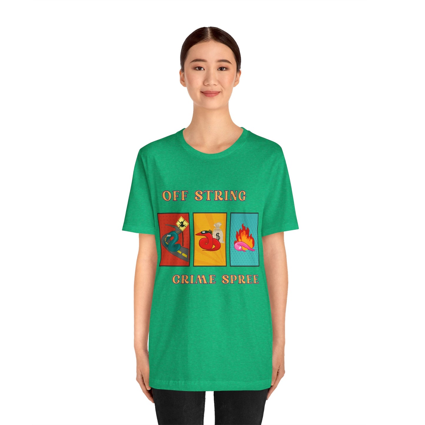 Worm on the String, Worm off the String, Crime Spree, Unisex Jersey Short Sleeve Tee