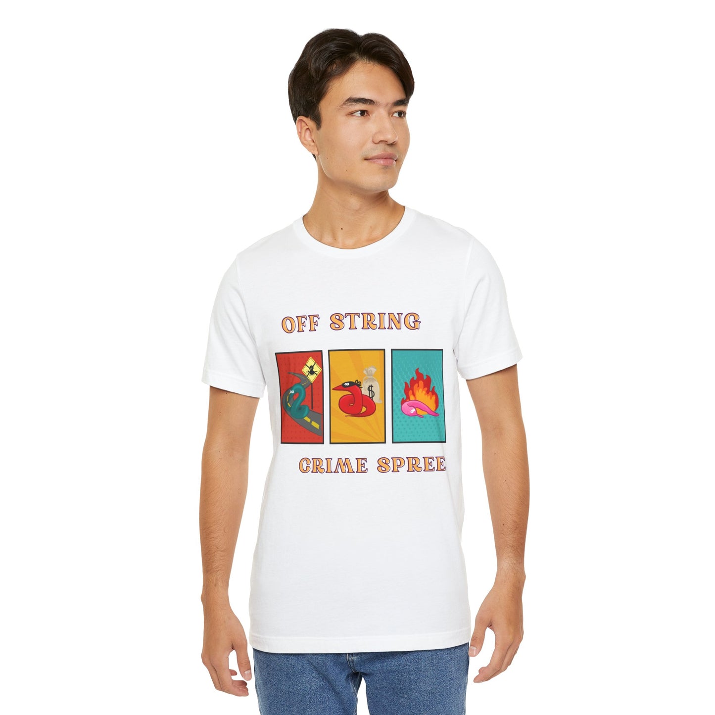 Worm on the String, Worm off the String, Crime Spree, Unisex Jersey Short Sleeve Tee