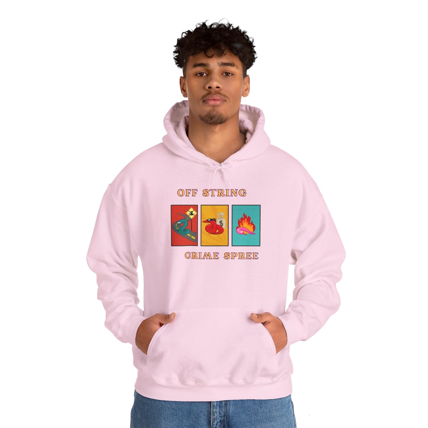 Worm off the String, Crime Spree, Unisex Heavy Blend™ Hooded Sweatshirt