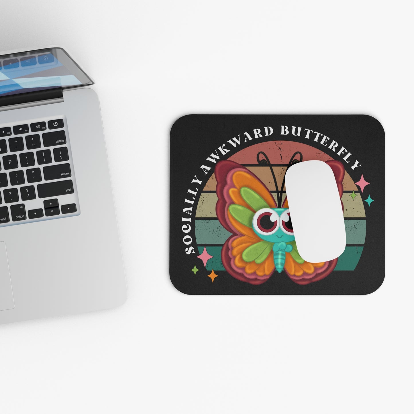 Socially Awkward Butterfly, Mouse Pad (Rectangle)