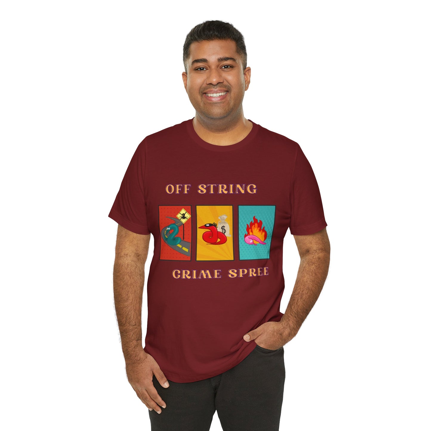 Worm on the String, Worm off the String, Crime Spree, Unisex Jersey Short Sleeve Tee