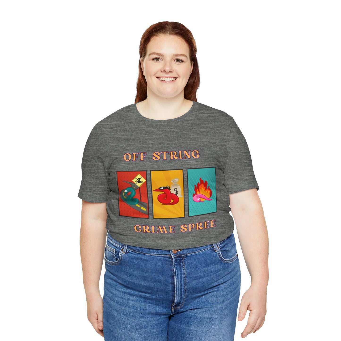 Worm on the String, Worm off the String, Crime Spree, Unisex Jersey Short Sleeve Tee