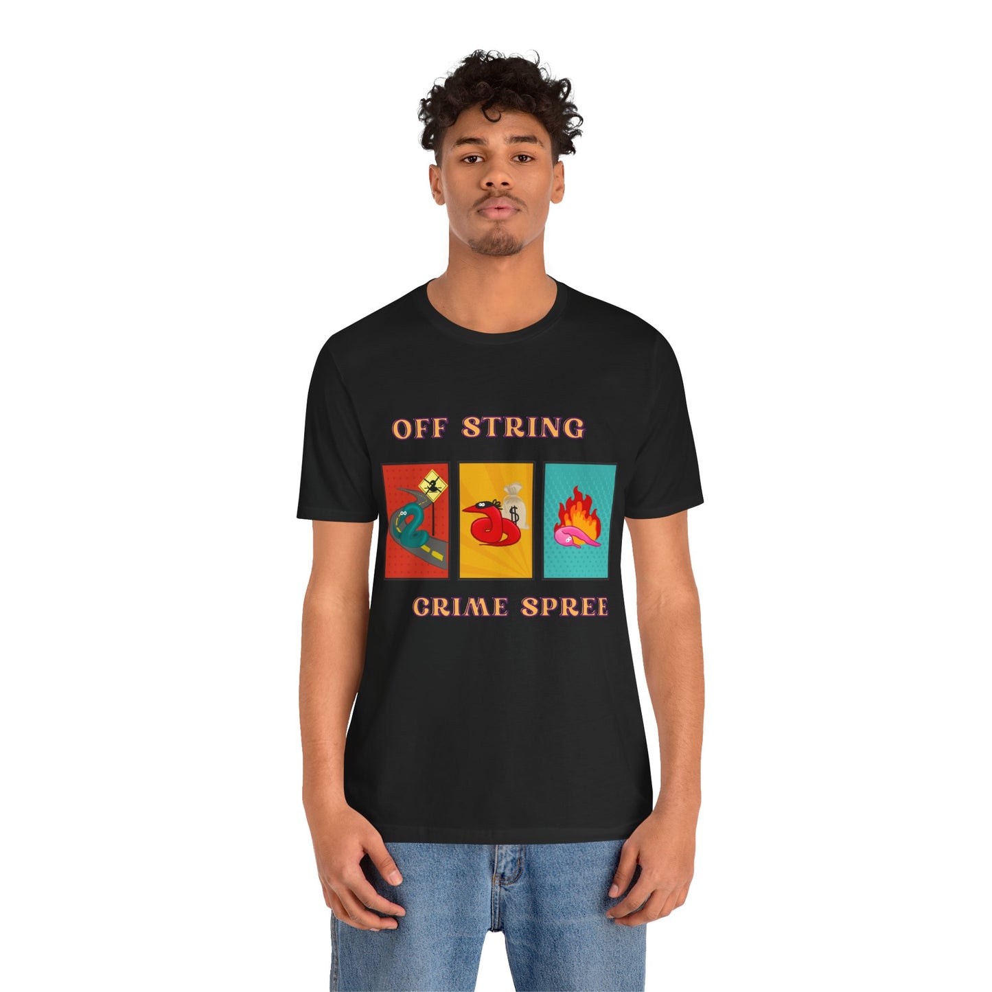 Worm on the String, Worm off the String, Crime Spree, Unisex Jersey Short Sleeve Tee
