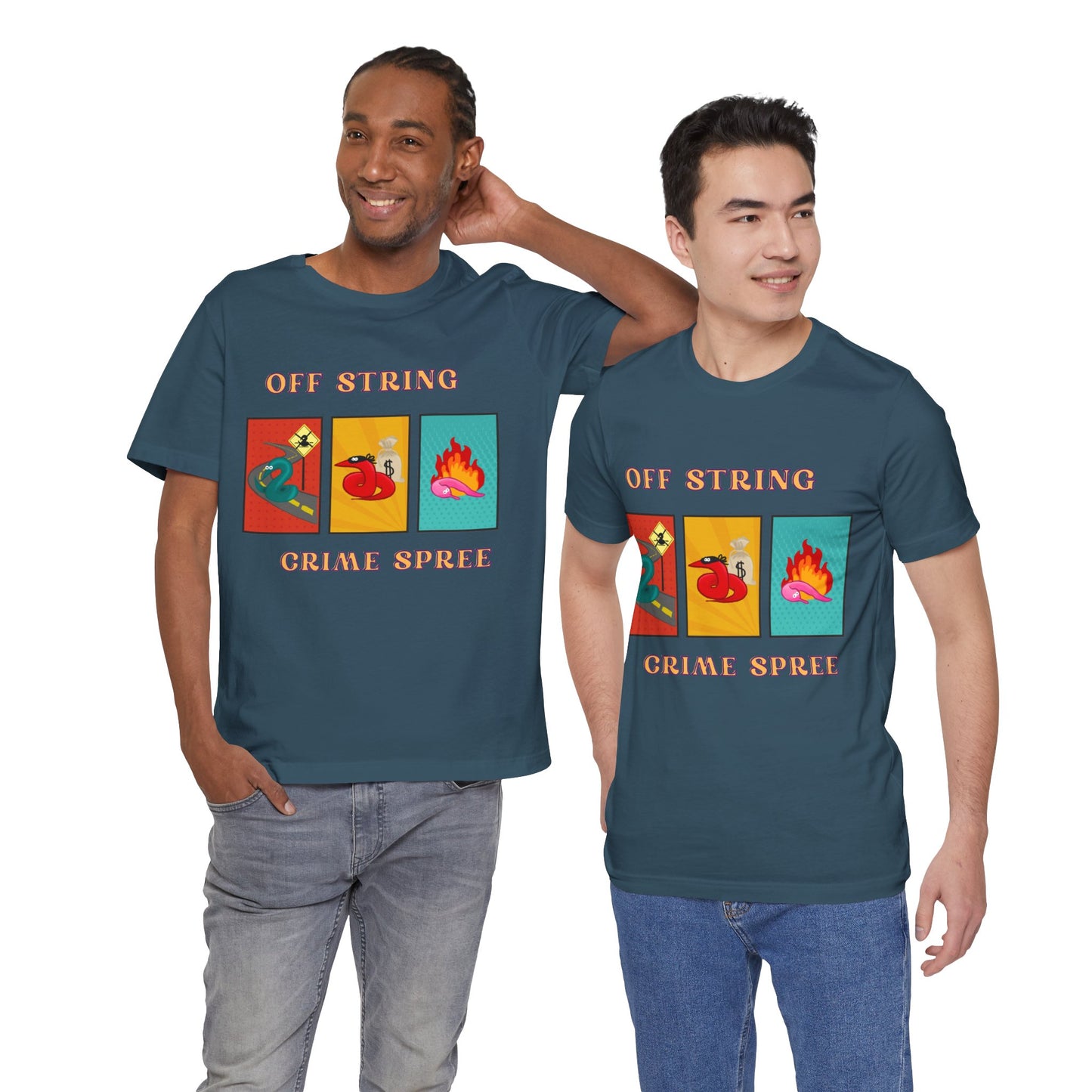 Worm on the String, Worm off the String, Crime Spree, Unisex Jersey Short Sleeve Tee