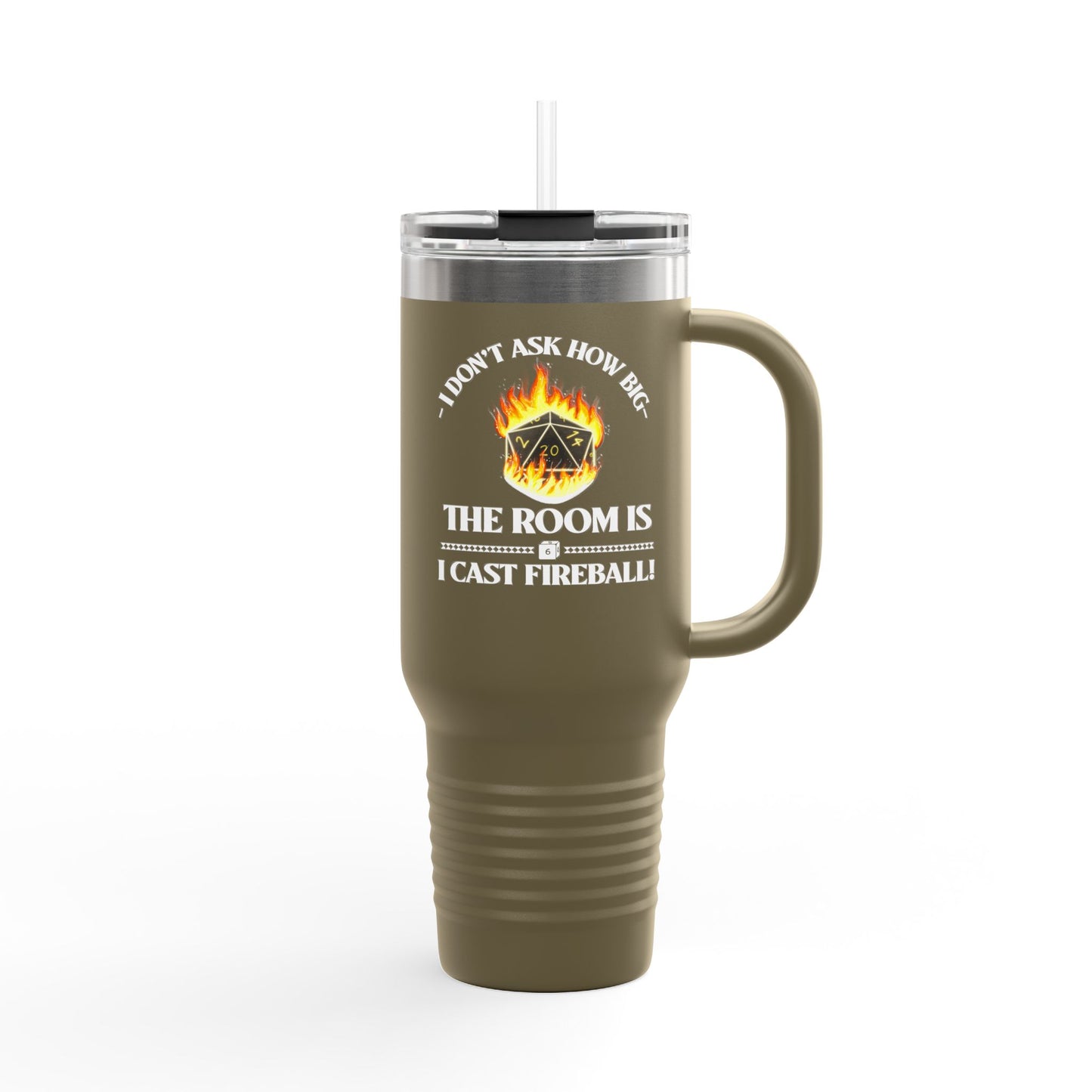 Travel Mug - d&d Spell Cast Fireball Design