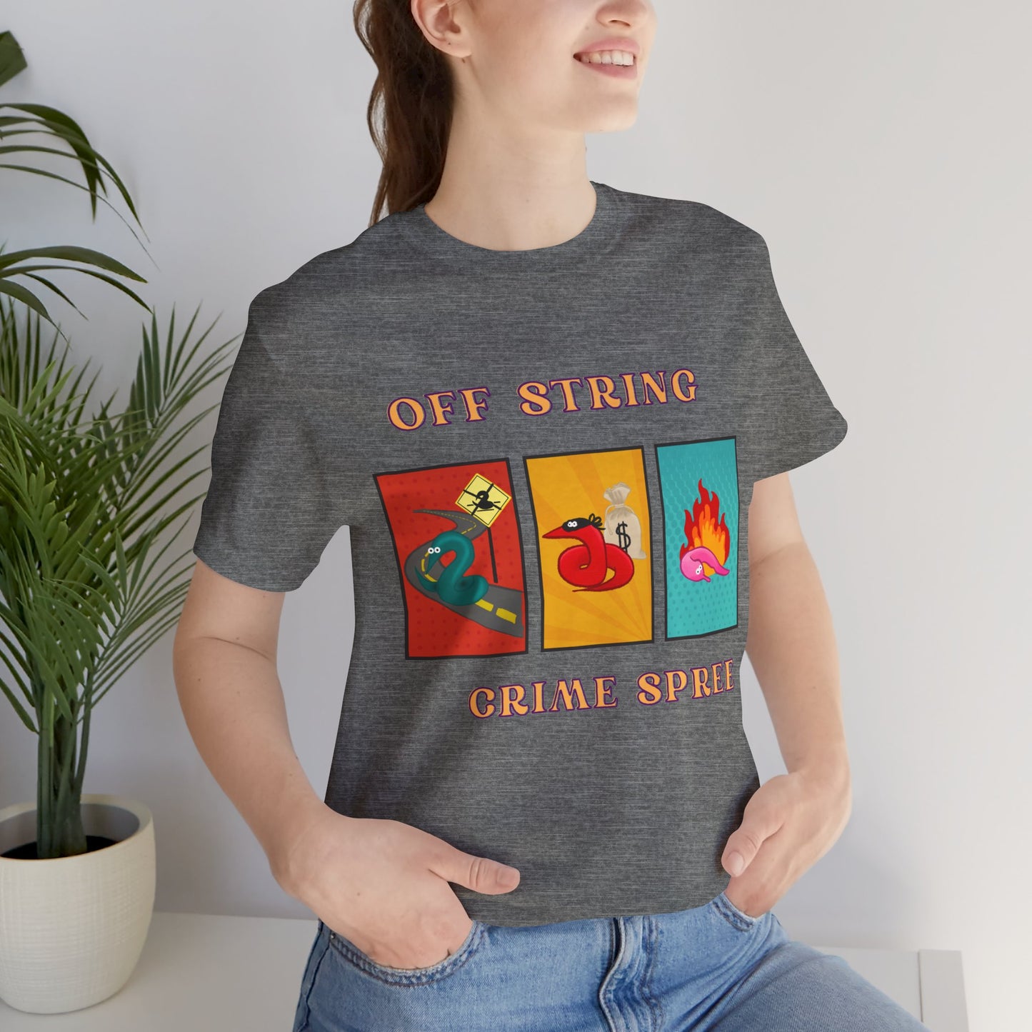 Worm on the String, Worm off the String, Crime Spree, Unisex Jersey Short Sleeve Tee