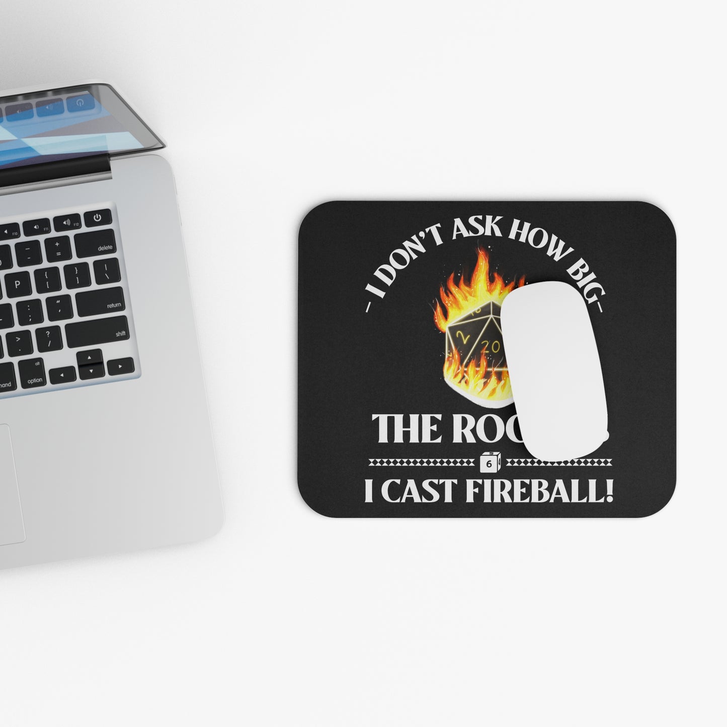 Mouse Pad - DND Fireball Cast Spell Rectangle