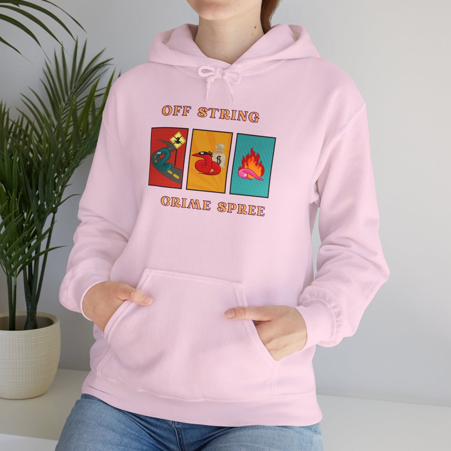 Worm off the String, Crime Spree, Unisex Heavy Blend™ Hooded Sweatshirt
