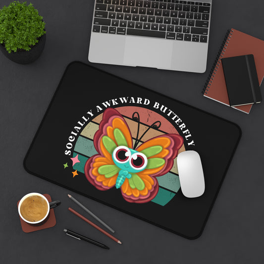 Socially Awkward Butterfly, Desk Mat