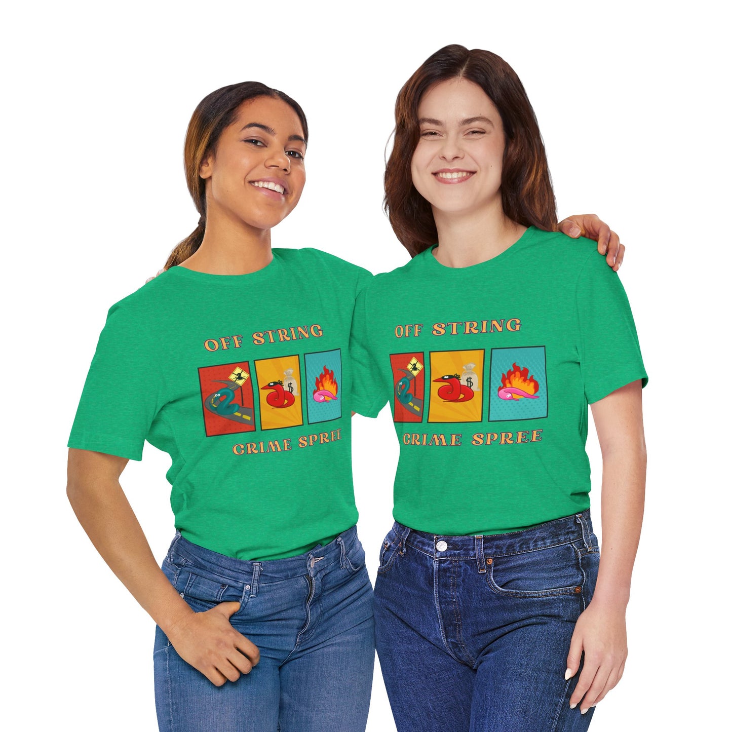 Worm on the String, Worm off the String, Crime Spree, Unisex Jersey Short Sleeve Tee