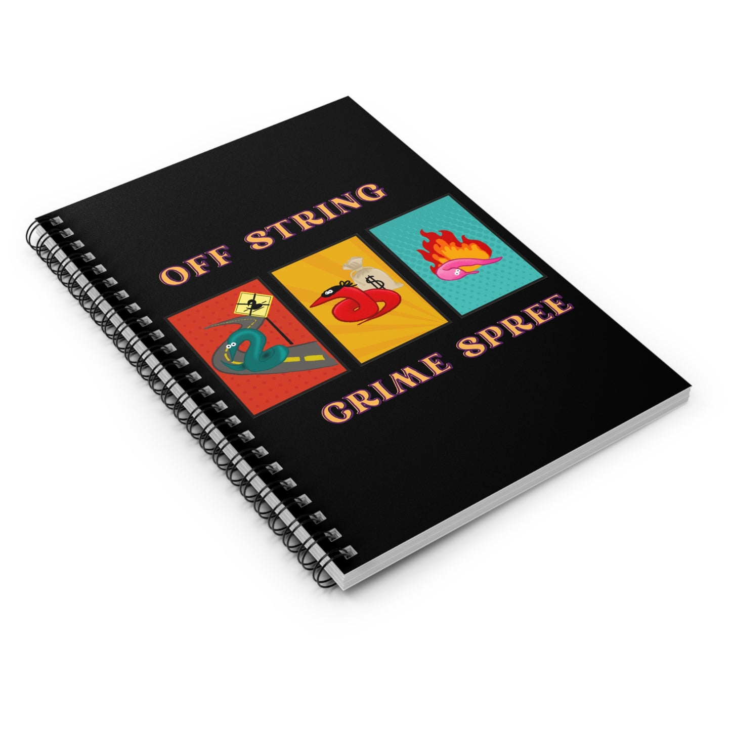 Worm off the String, Crime Spree, Spiral Notebook - Ruled Line