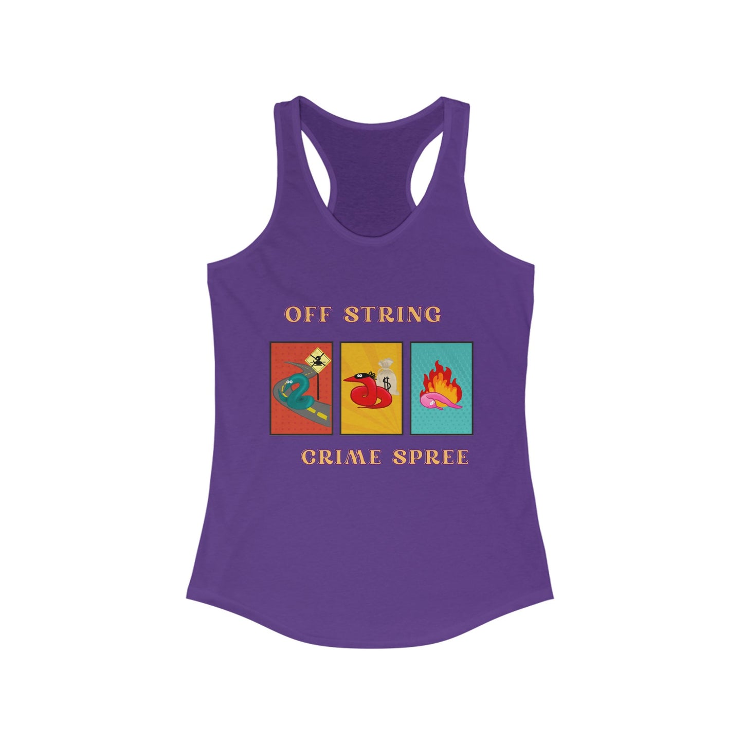 Worm off the String, Crime Spree Women's Ideal Racerback Tank