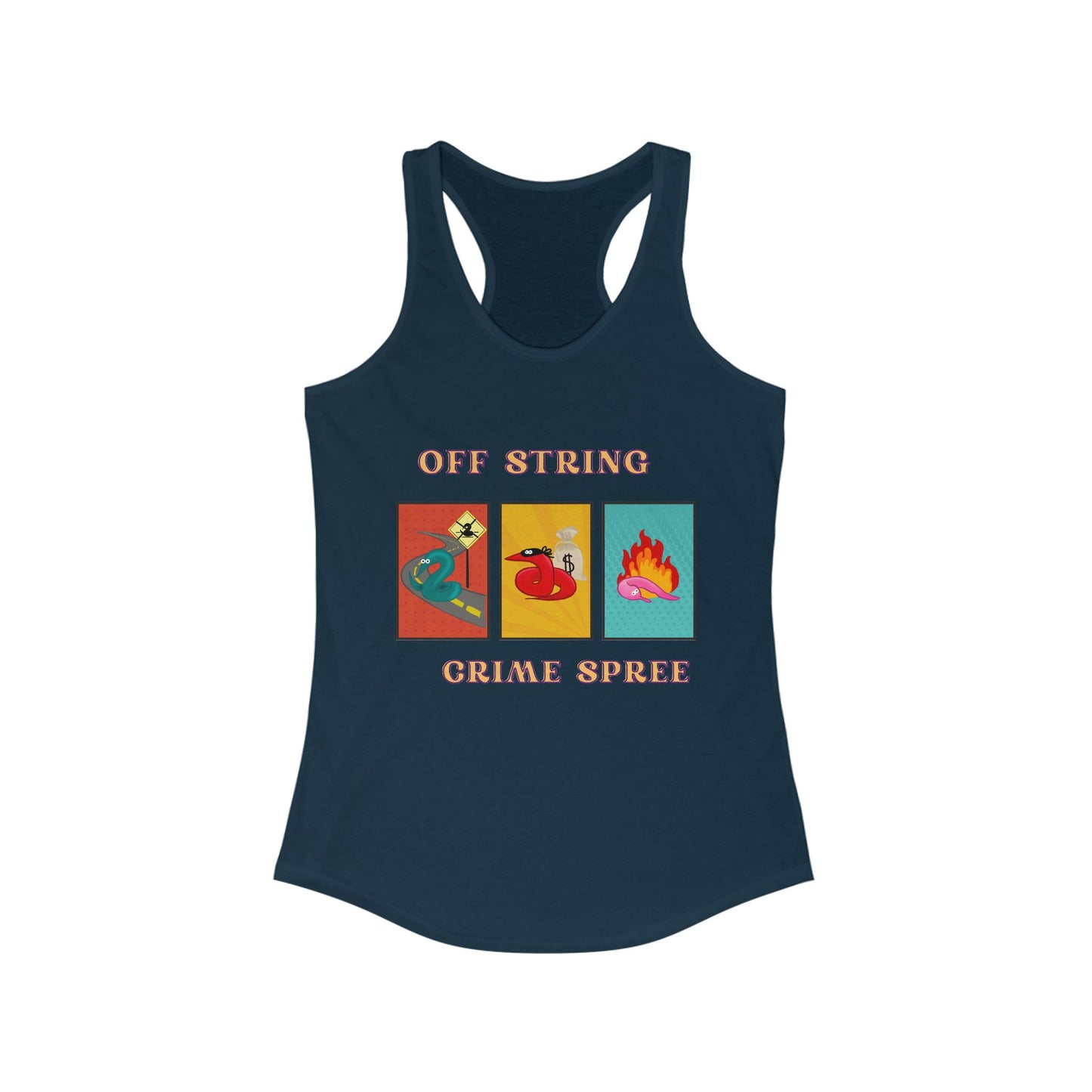 Worm off the String, Crime Spree Women's Ideal Racerback Tank