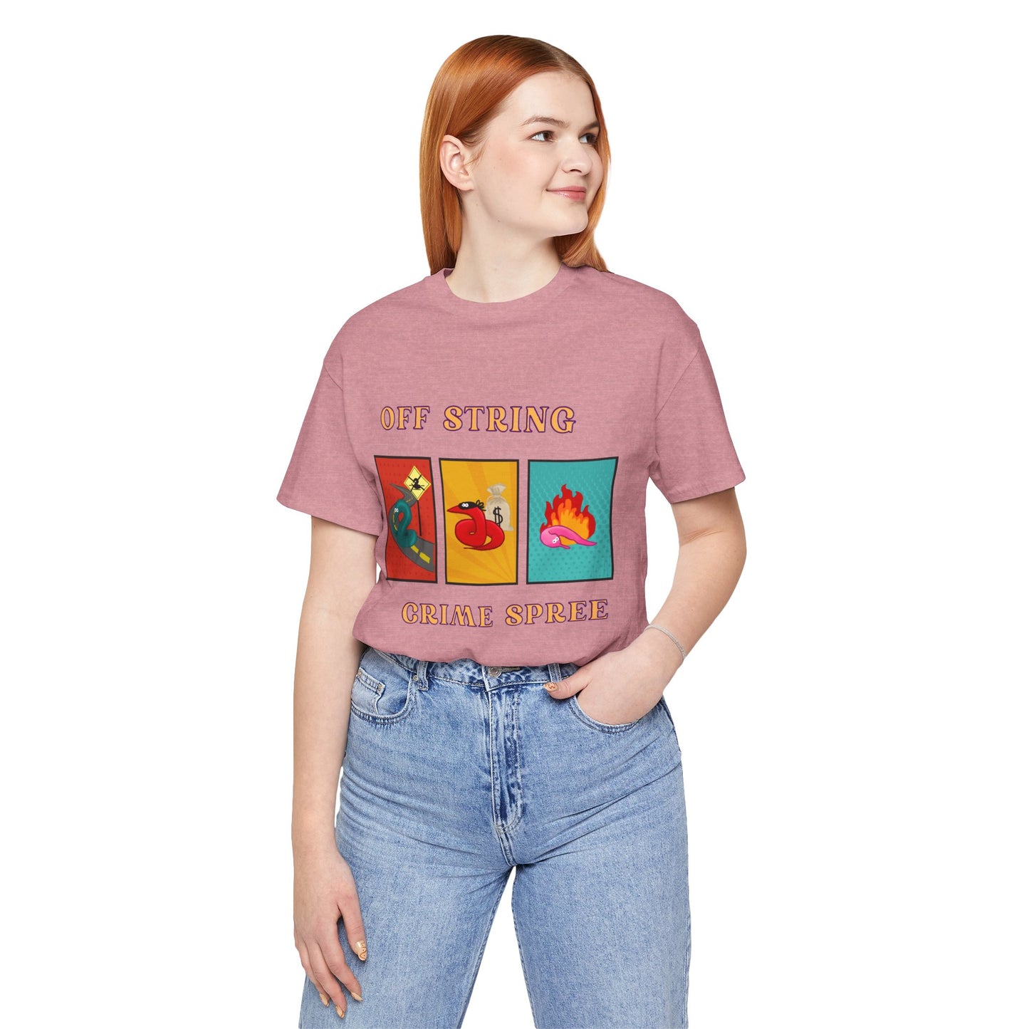 Worm on the String, Worm off the String, Crime Spree, Unisex Jersey Short Sleeve Tee