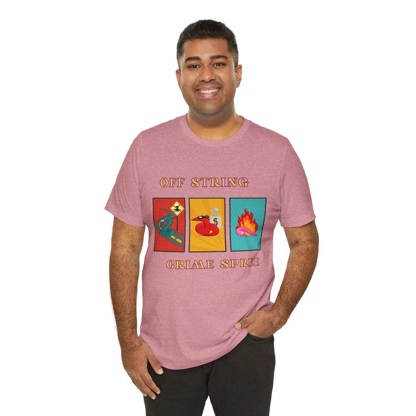 Worm on the String, Worm off the String, Crime Spree, Unisex Jersey Short Sleeve Tee
