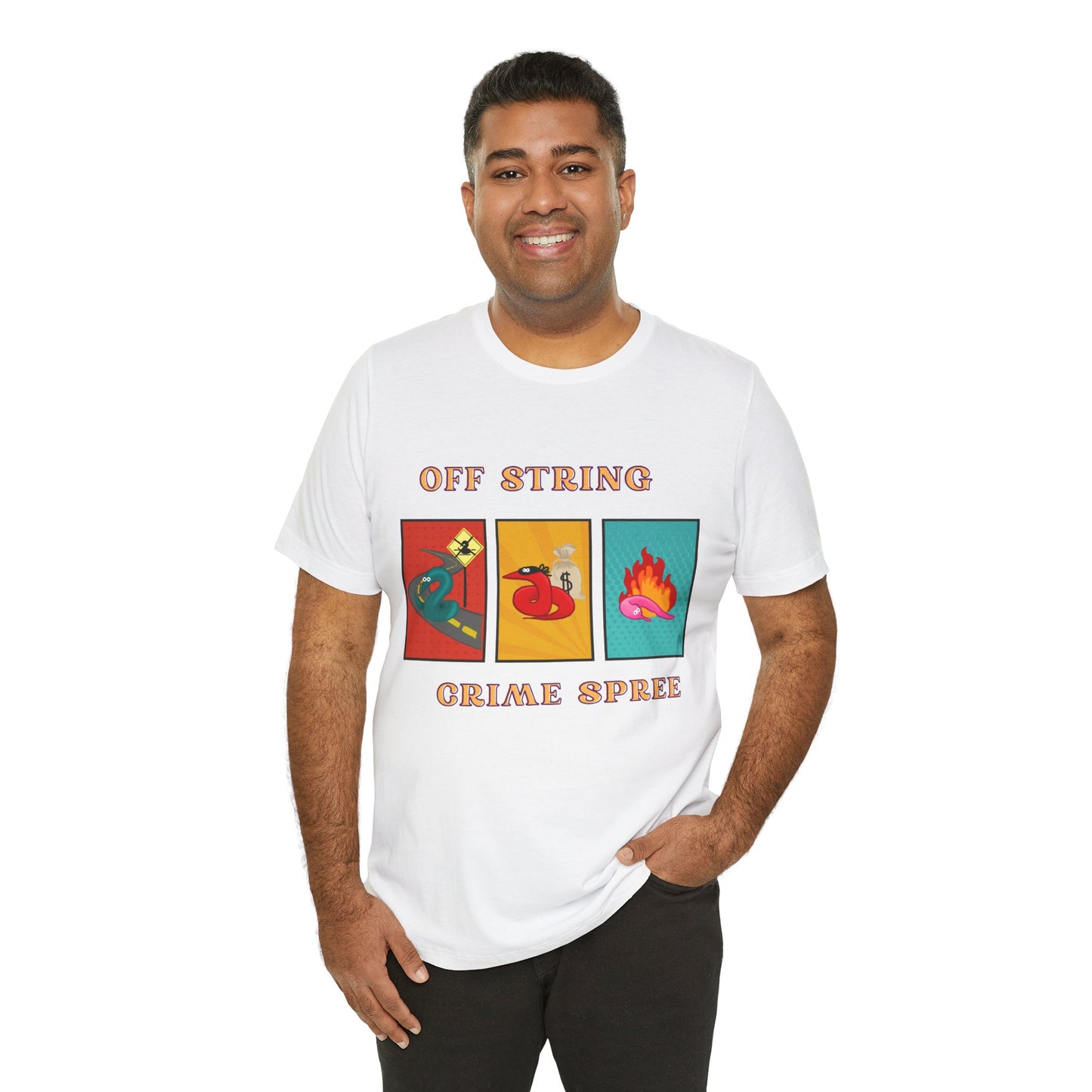 Worm on the String, Worm off the String, Crime Spree, Unisex Jersey Short Sleeve Tee