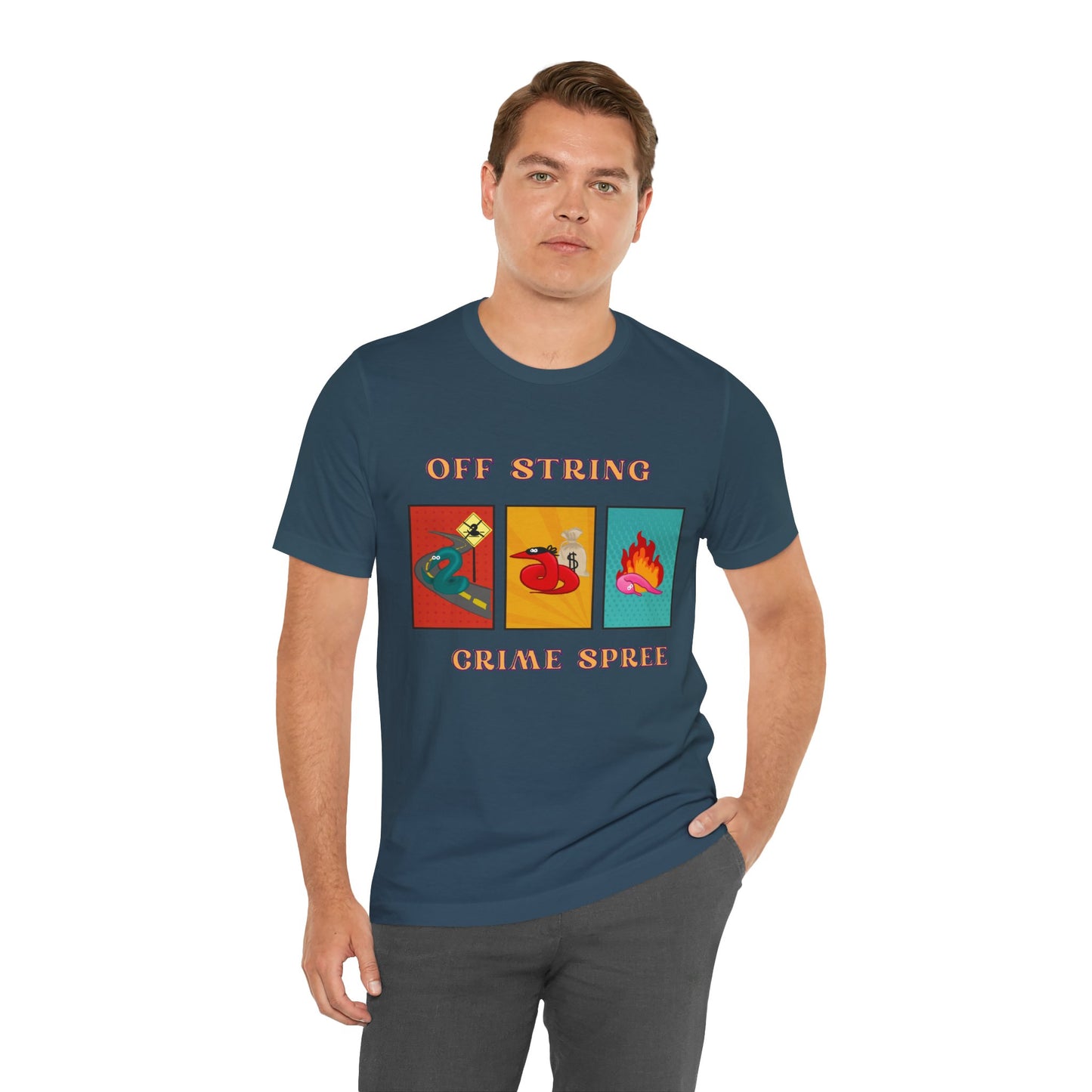 Worm on the String, Worm off the String, Crime Spree, Unisex Jersey Short Sleeve Tee
