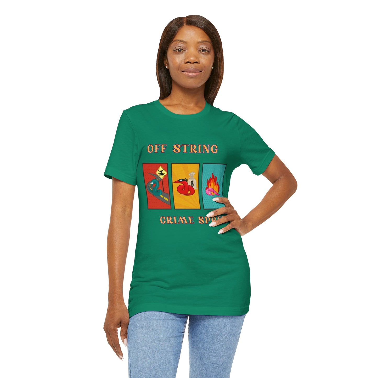 Worm on the String, Worm off the String, Crime Spree, Unisex Jersey Short Sleeve Tee