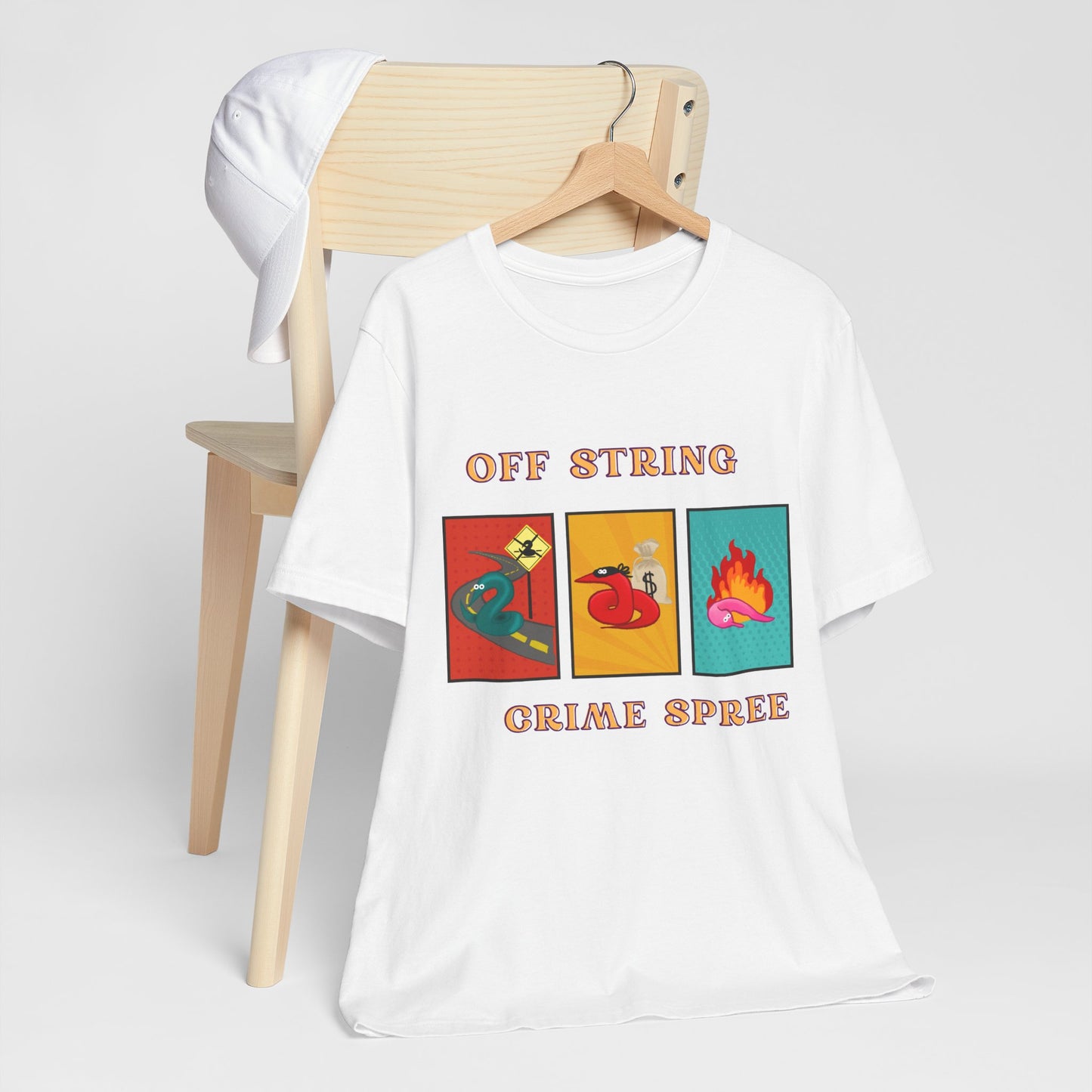 Worm on the String, Worm off the String, Crime Spree, Unisex Jersey Short Sleeve Tee